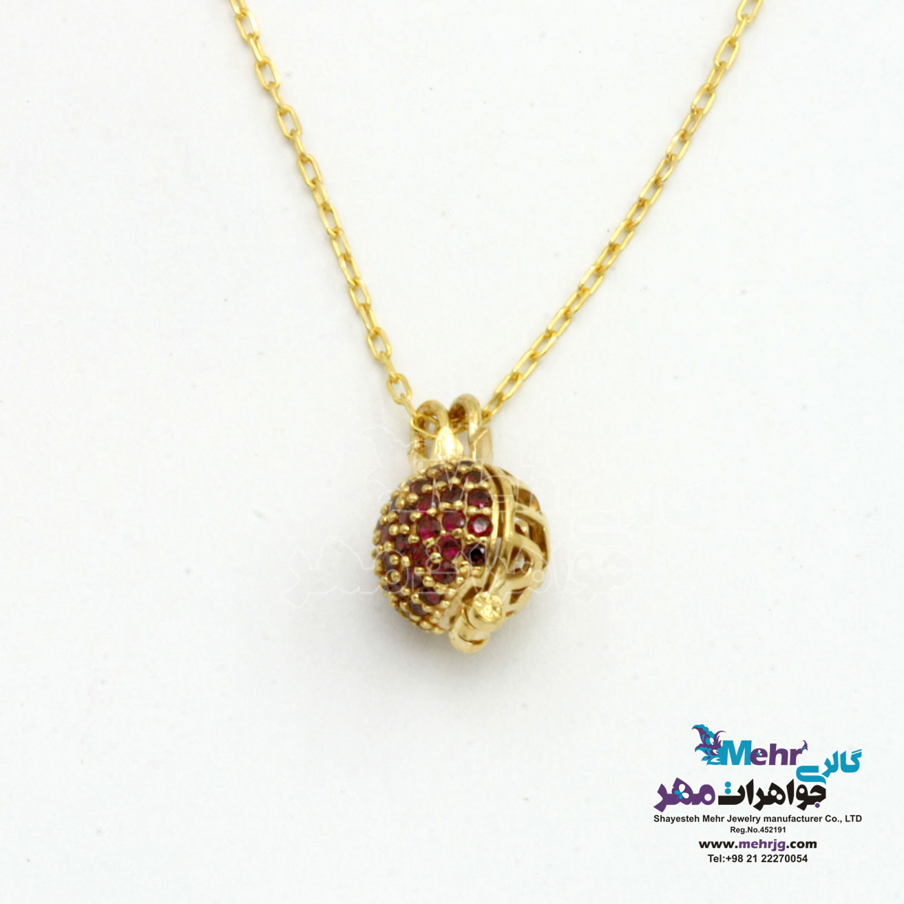 گردنبند طلا - طرح انار