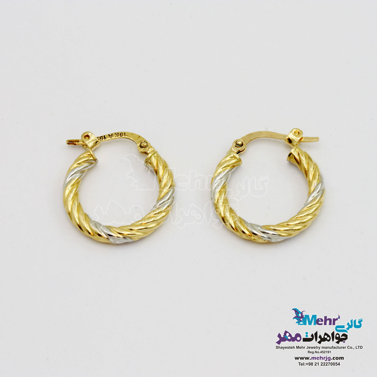 گوشواره طلا - طرح پیچک