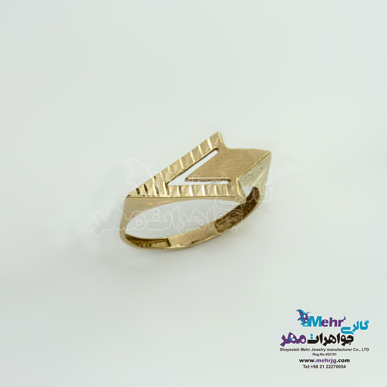 انگشتر طلا - طرح هندسی