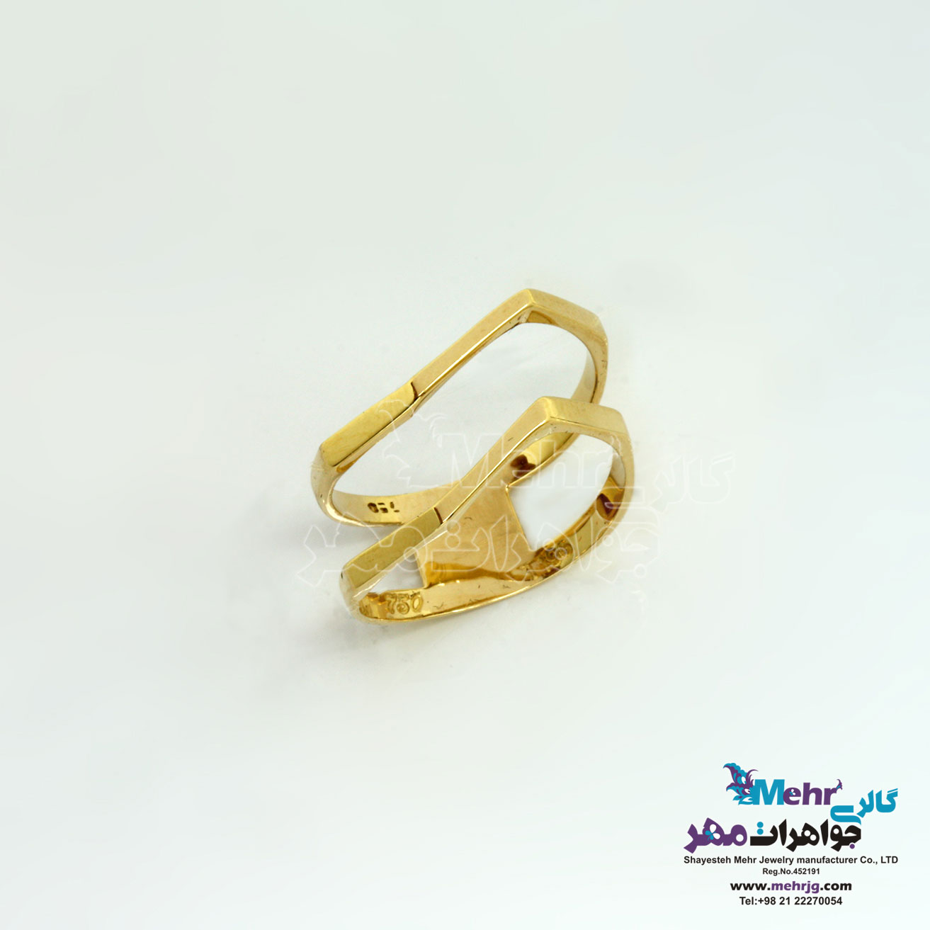 انگشتر طلا - طرح خطوط موازی