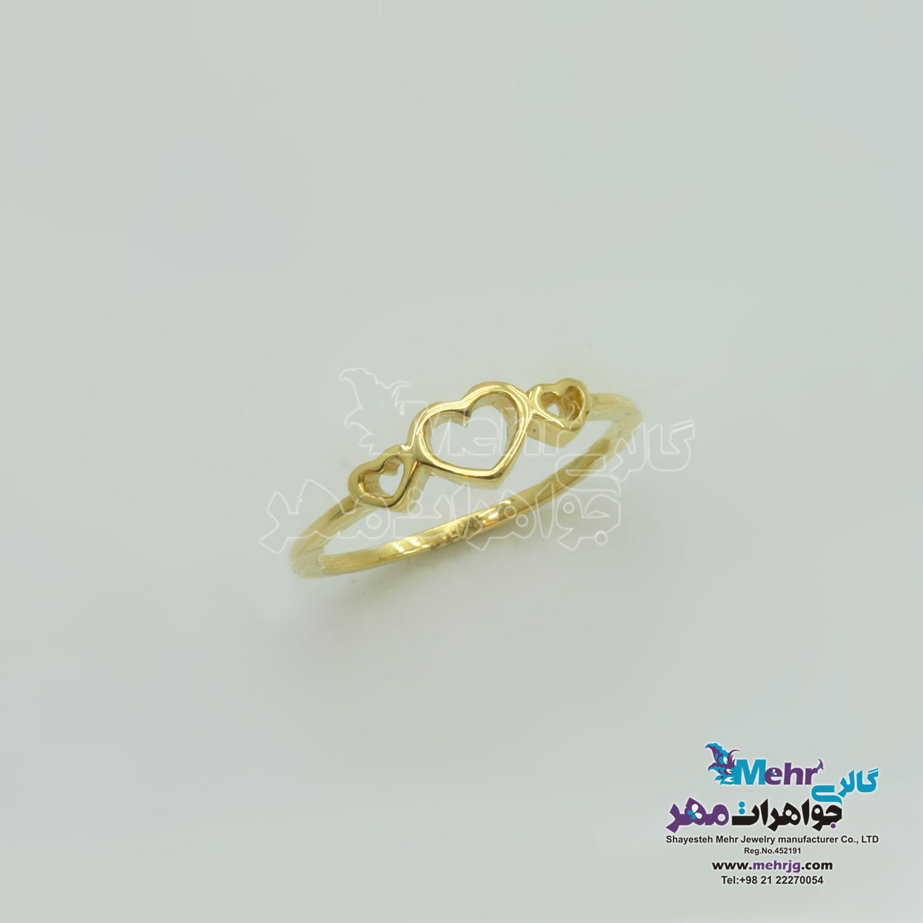 انگشتر طلا - طرح قلب