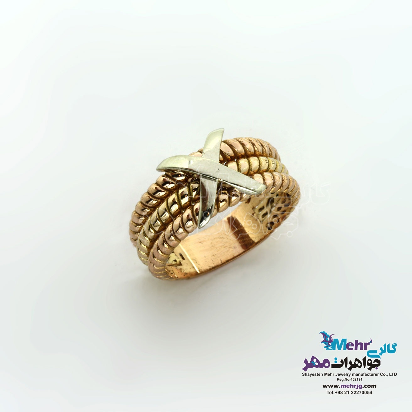 انگشتر طلا - طرح ایکس