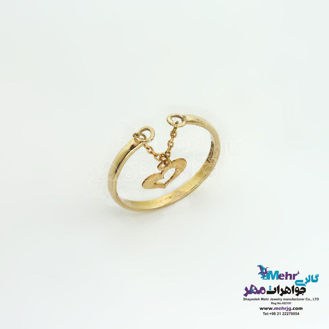انگشتر طلا - طرح قلب