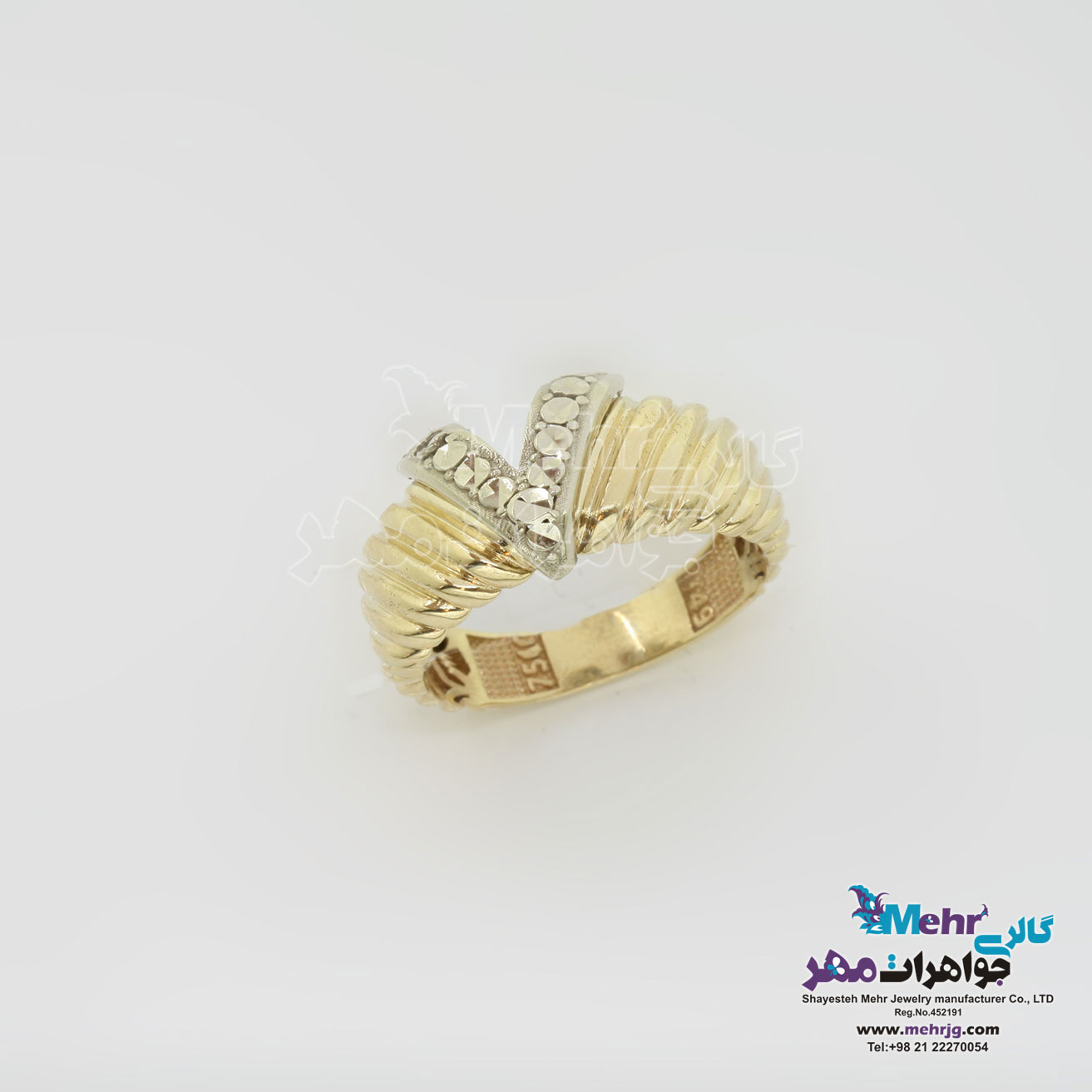 انگشتر طلا - طرح V