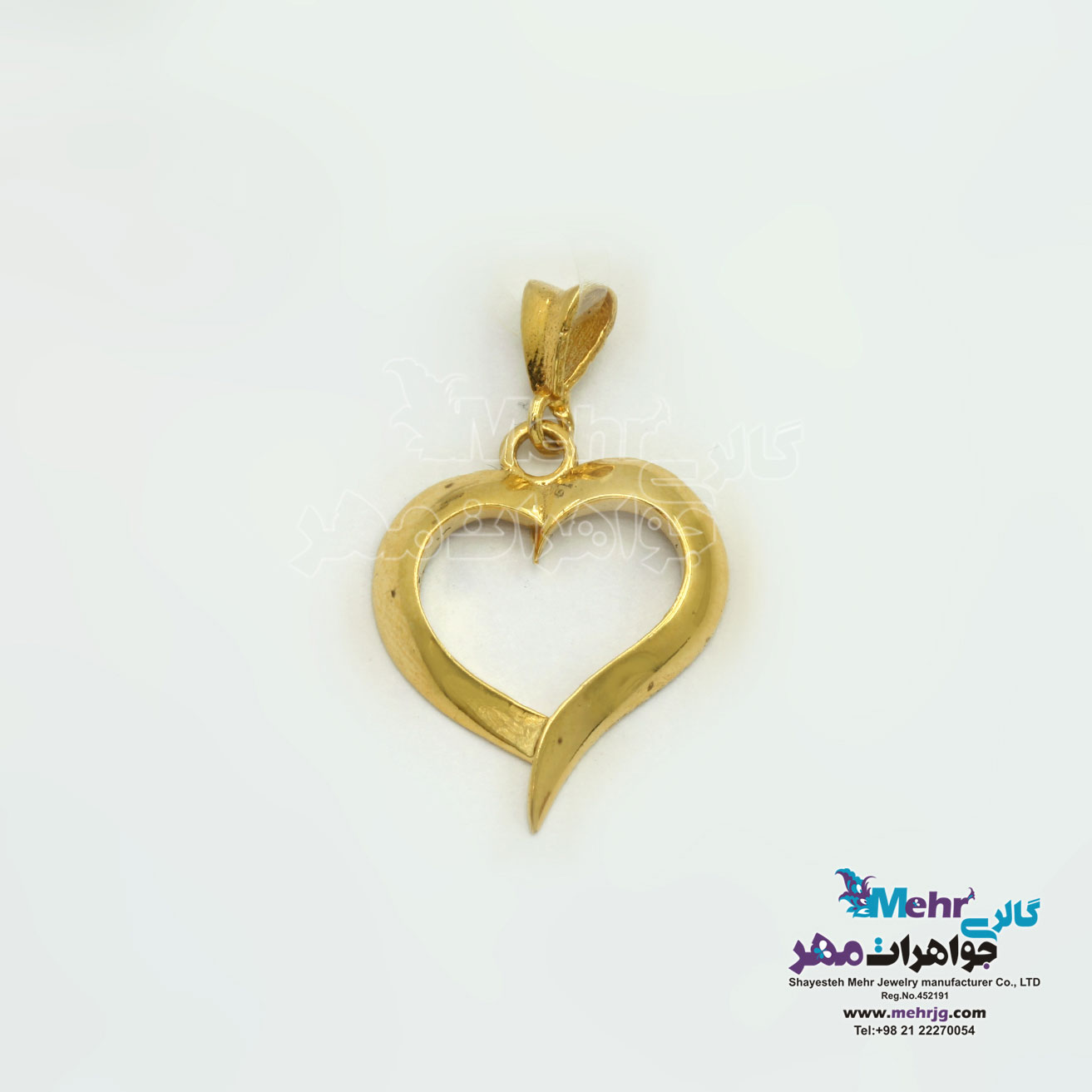 آویز طلا - طرح قلب