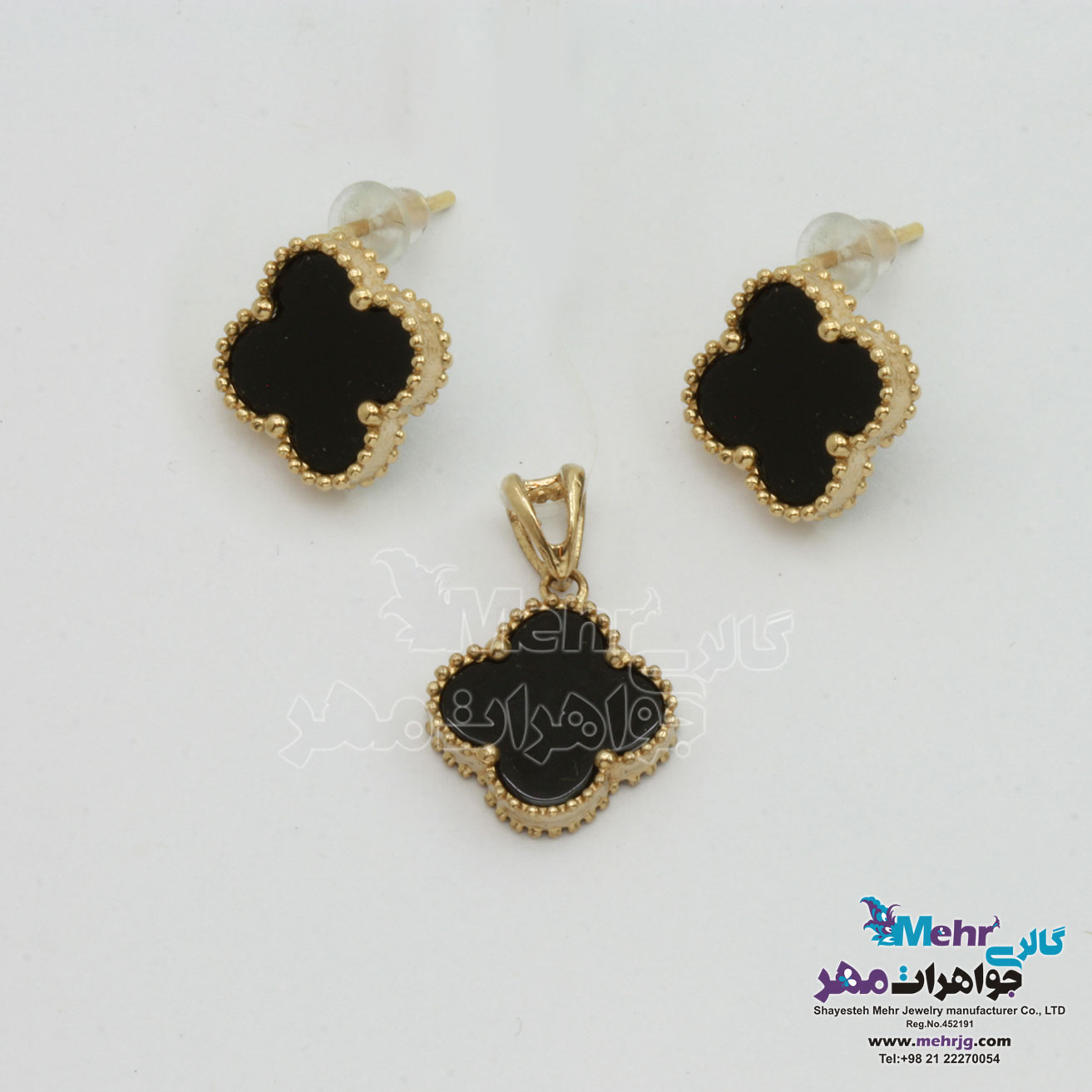 نیم ست طلا - آویز و گوشواره - طرح ونکلیف
