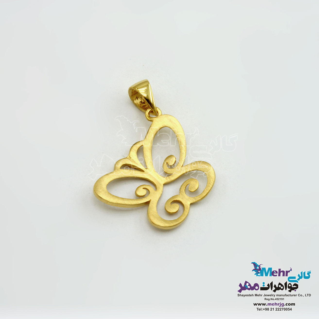 آویز طلا - طرح پروانه