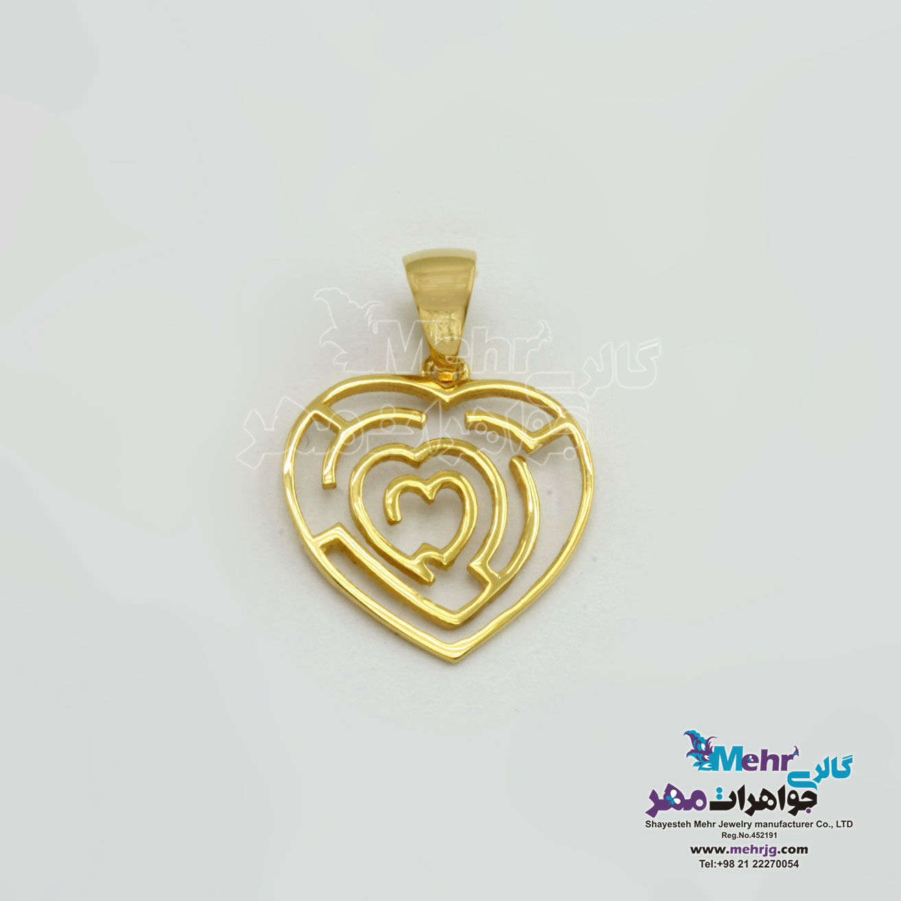 آویز طلا - طرح قلب