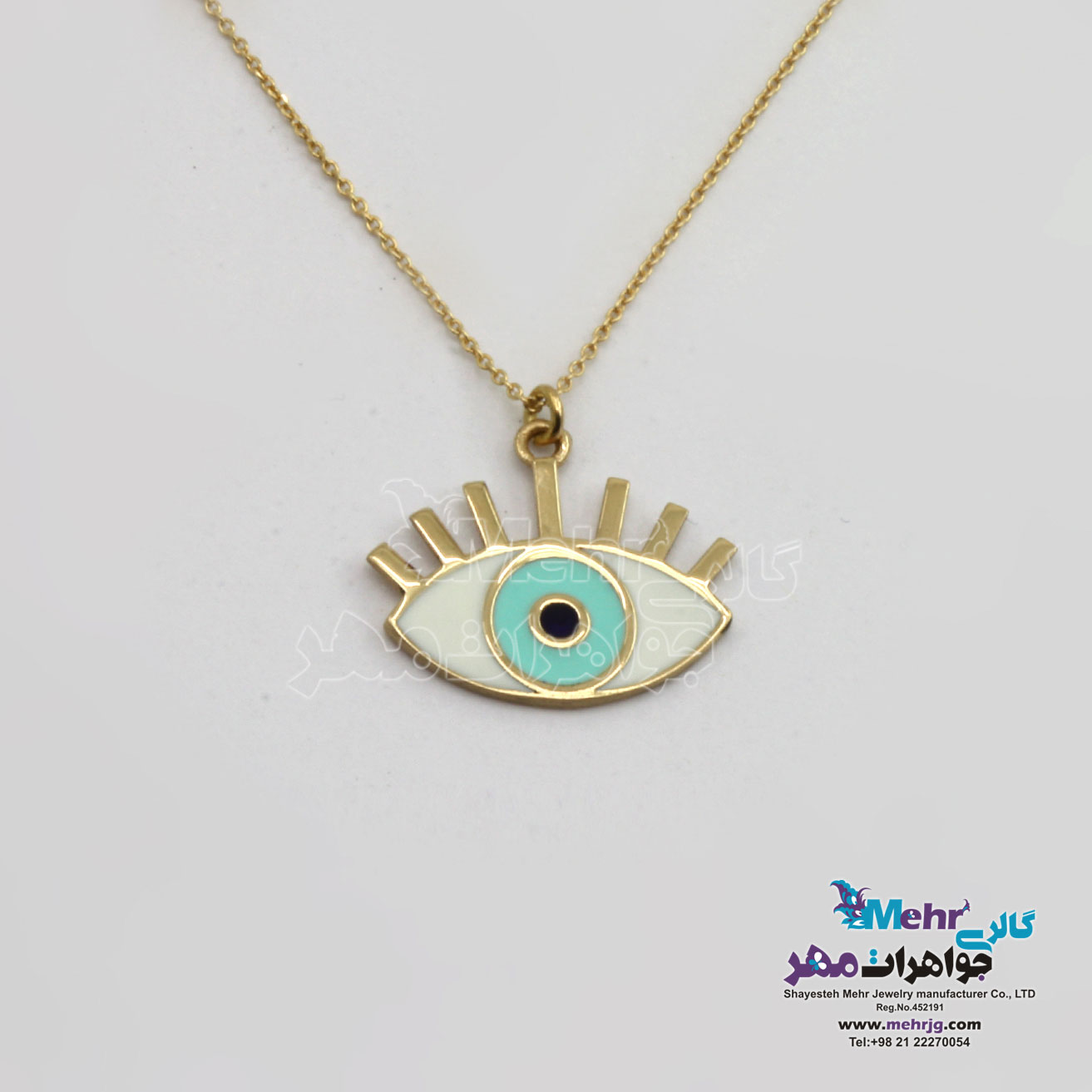 گردنبند طلا - طرح چشم نظر