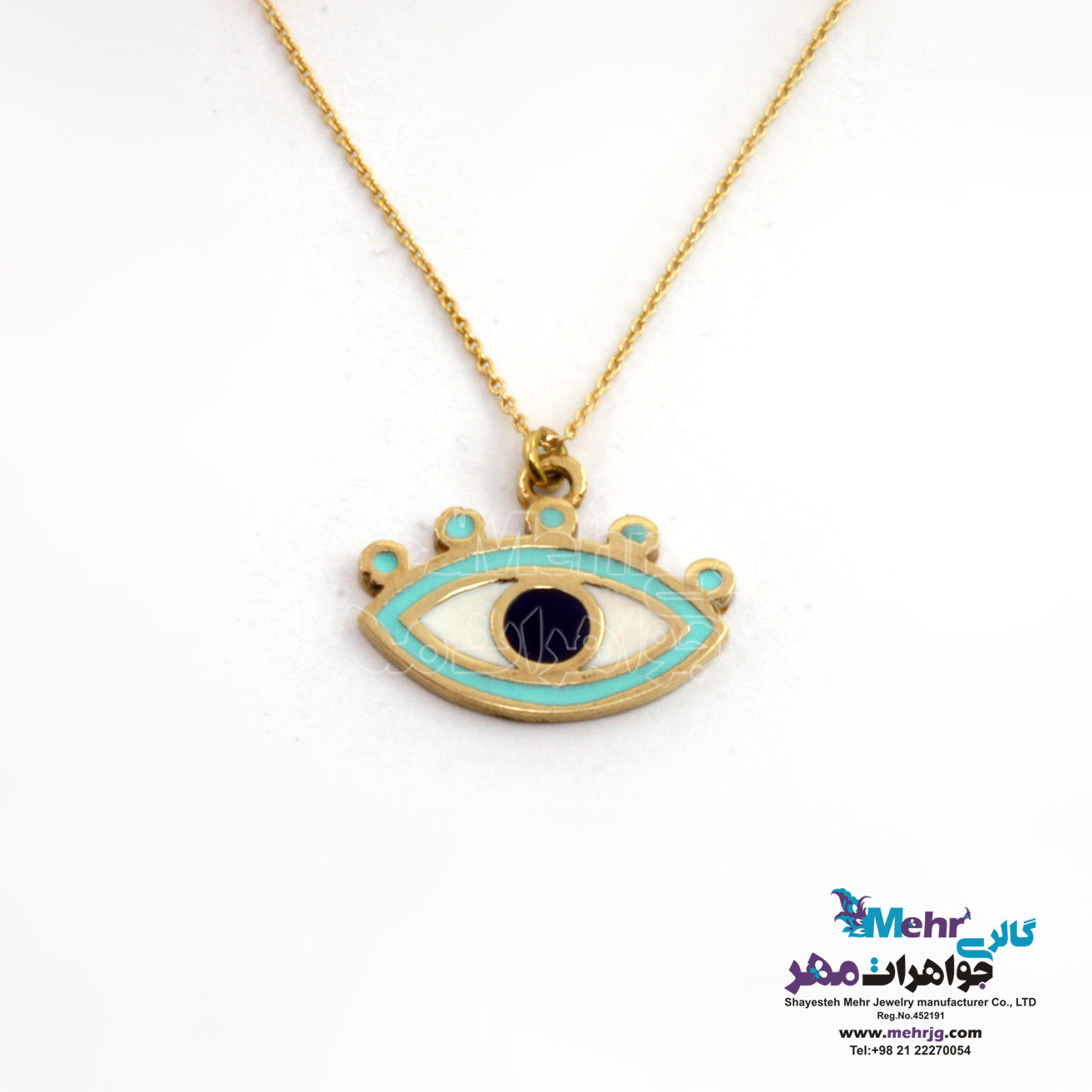 گردنبند طلا - طرح چشم نظر