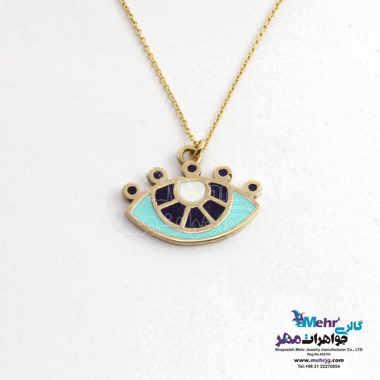 گردنبند طلا - طرح چشم نظر
