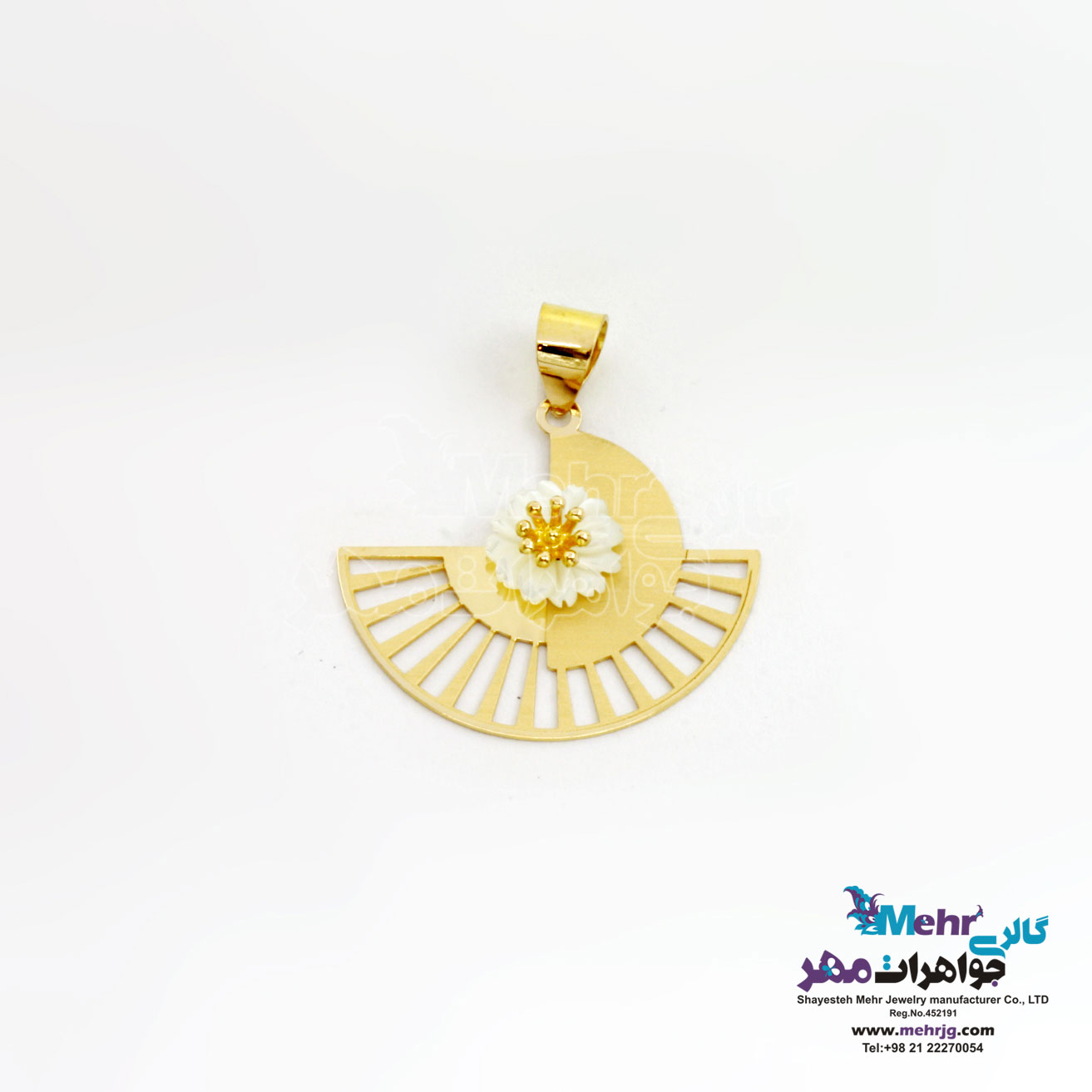 آویز طلا - طرح طاووس