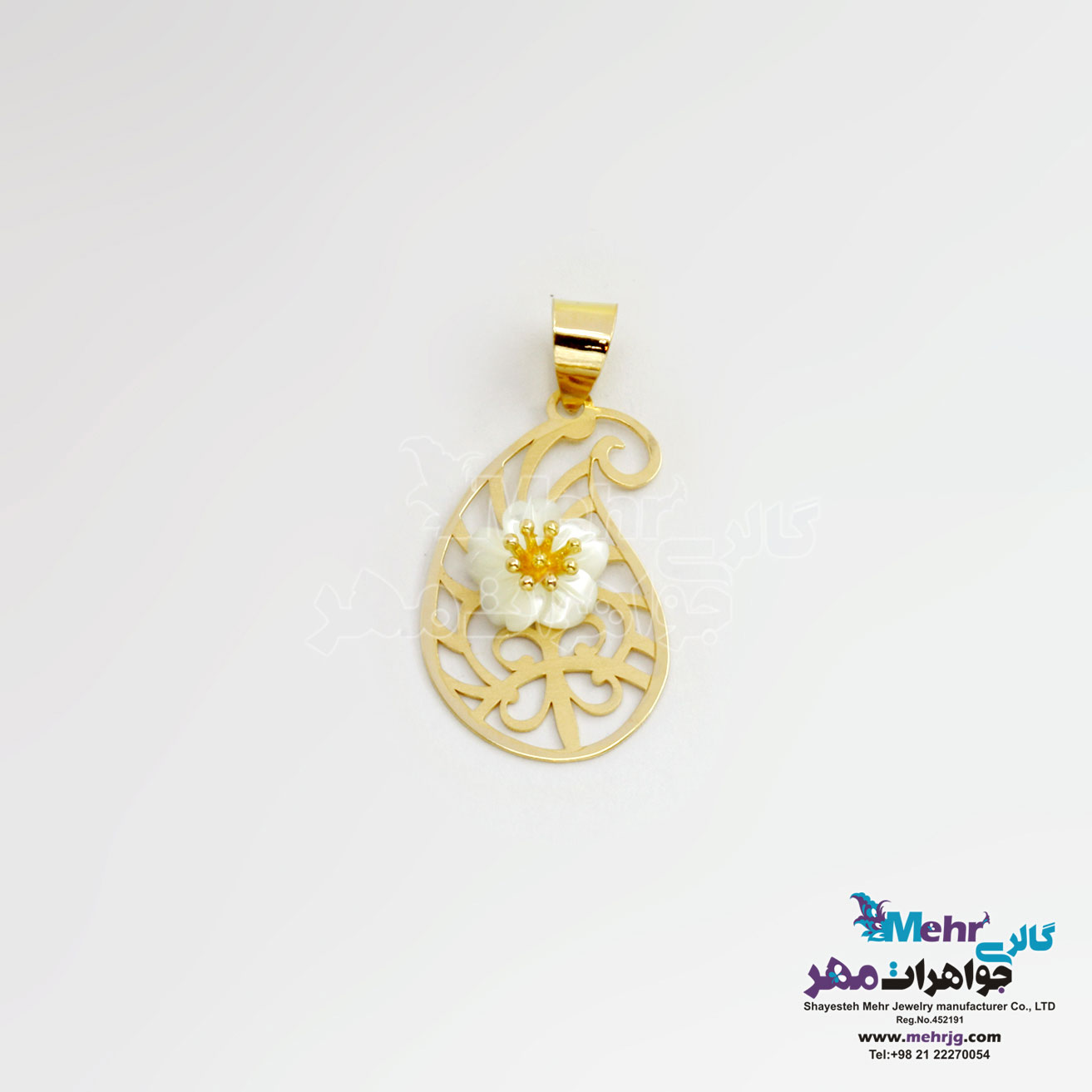 آویز طلا - طرح بته جقه