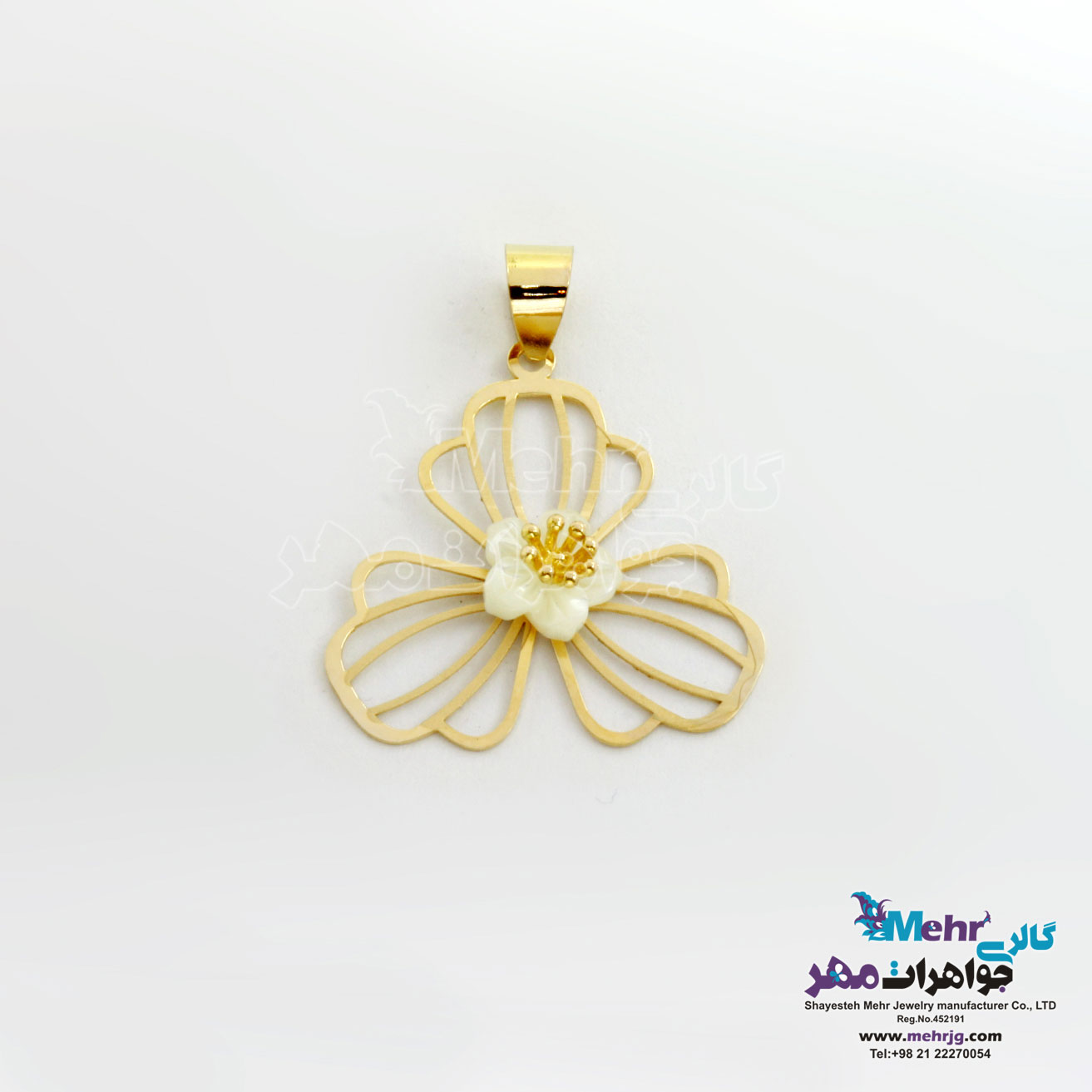 آویز طلا - طرح گل