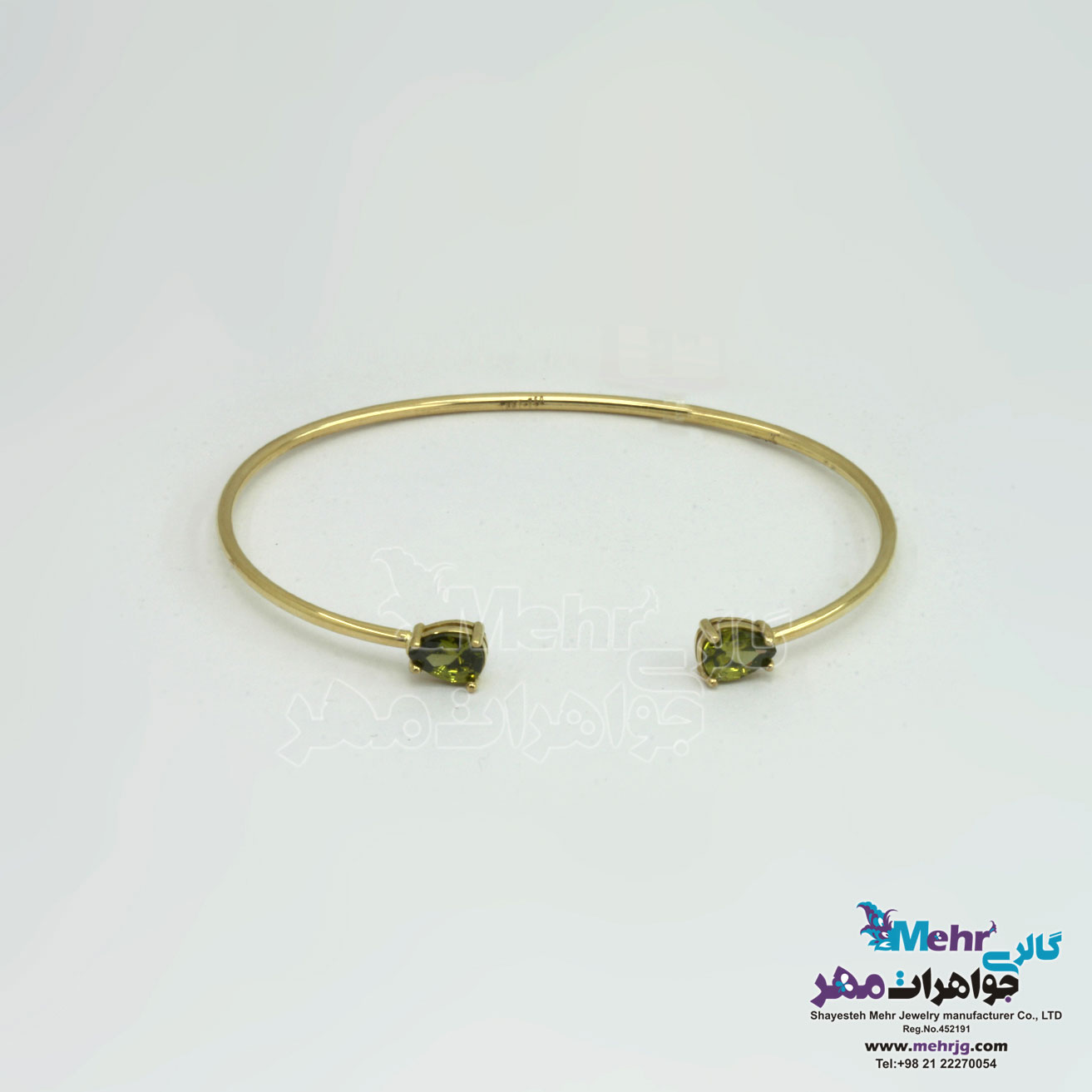 دستبند النگویی طلا - طرح اشکی