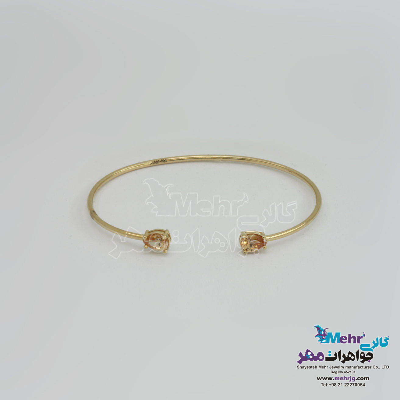دستبند النگویی طلا - طرح اشکی