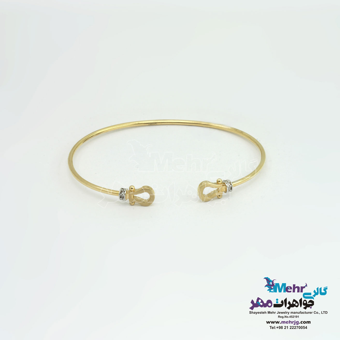 دستبند النگویی طلا - طرح اشکی