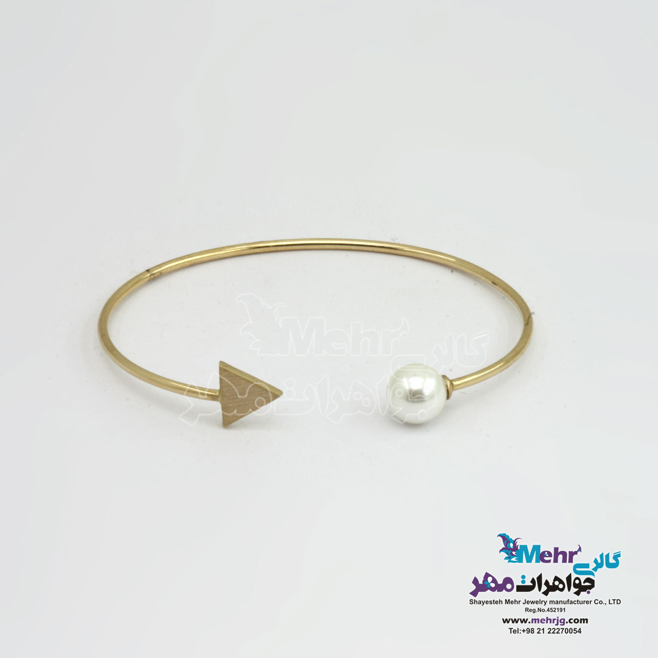 دستبند النگویی طلا - طرح هندسی