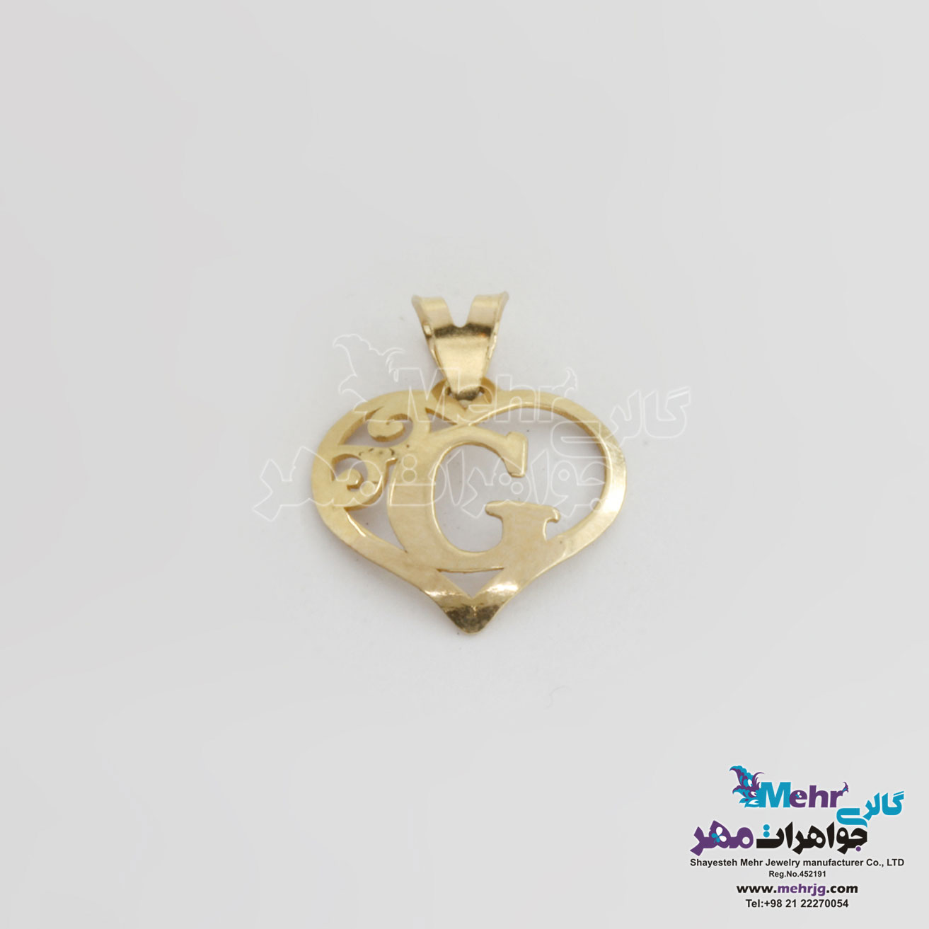 آویز طلا - طرح حروف الفبای لاتین