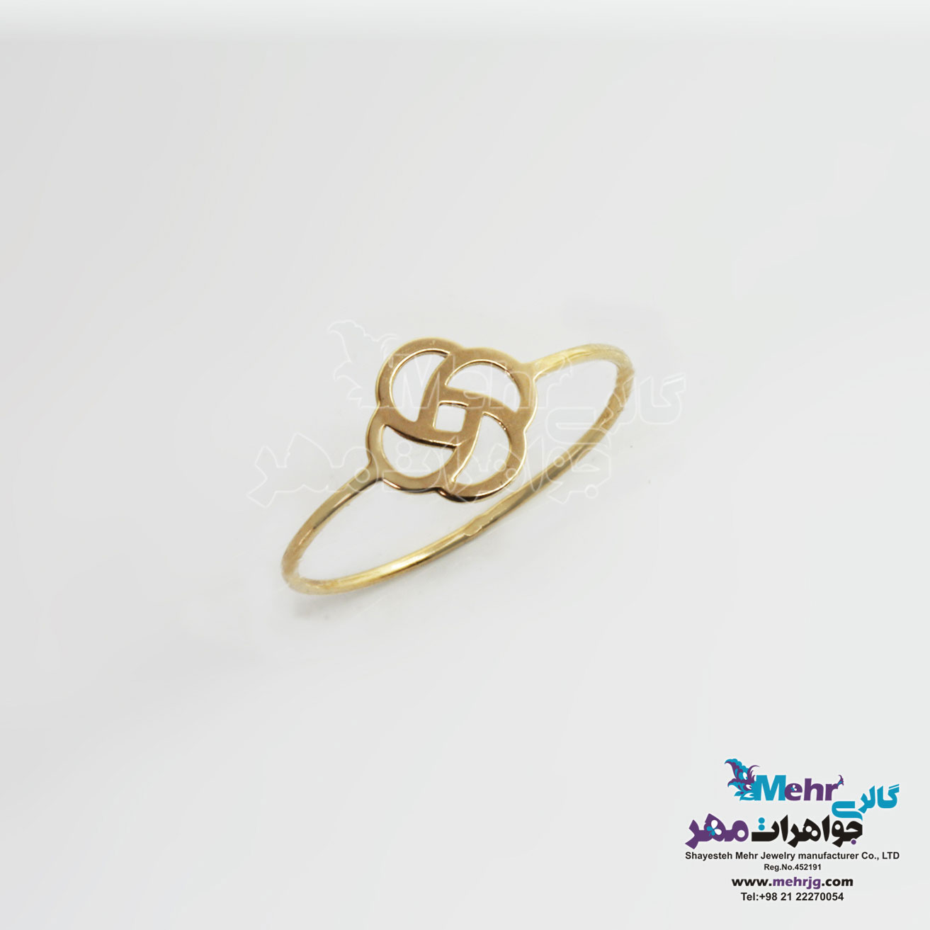 انگشتر طلا - طرح گل