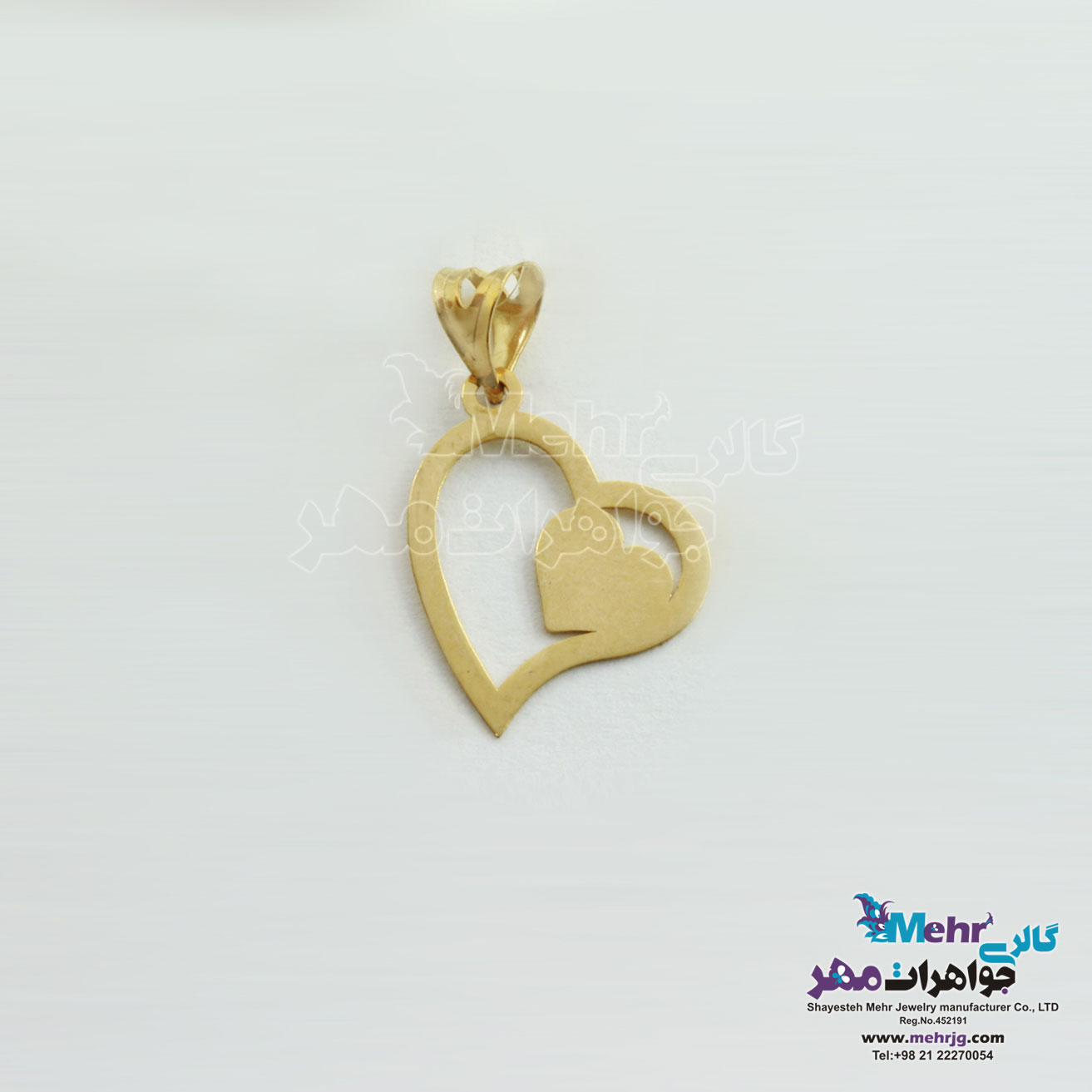 آویز طلا - طرح قلب
