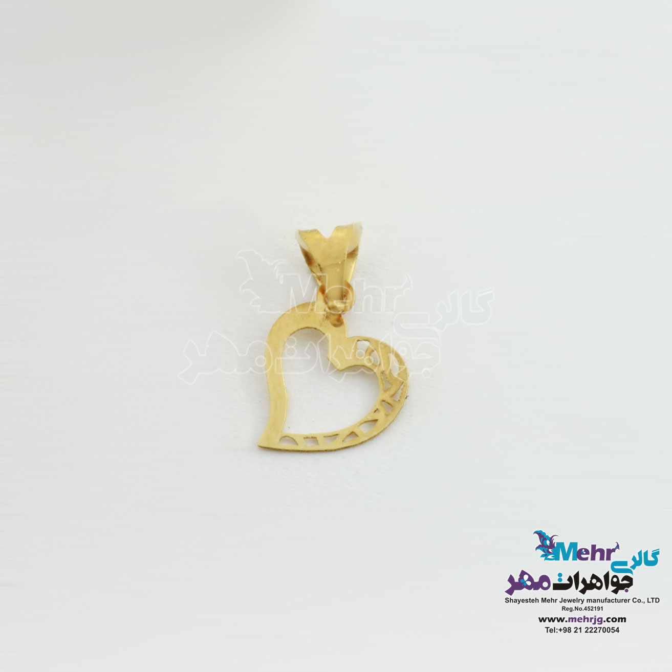 آویز طلا - طرح قلب