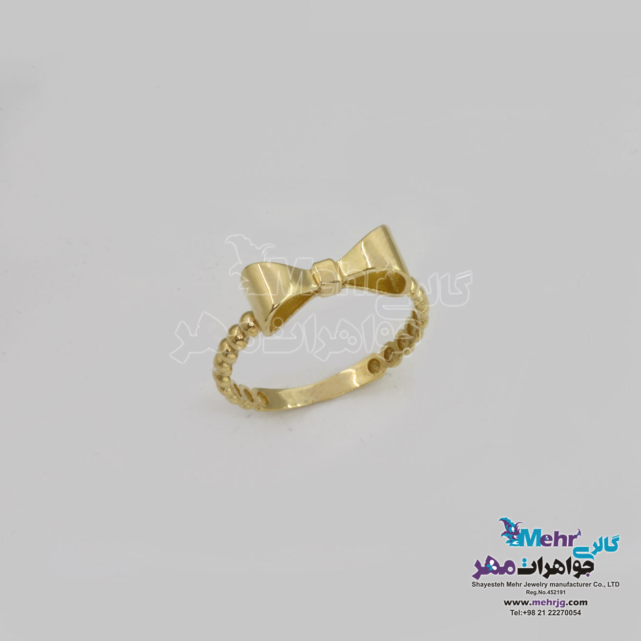 انگشتر طلا - طرح پاپیون