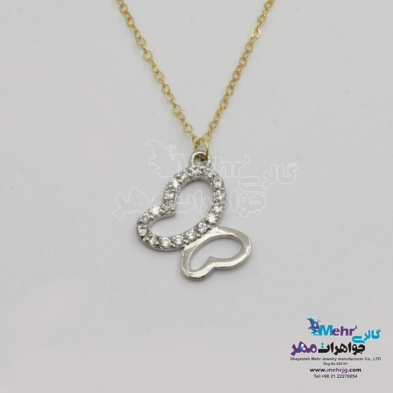 گردنبند طلا - طرح پروانه