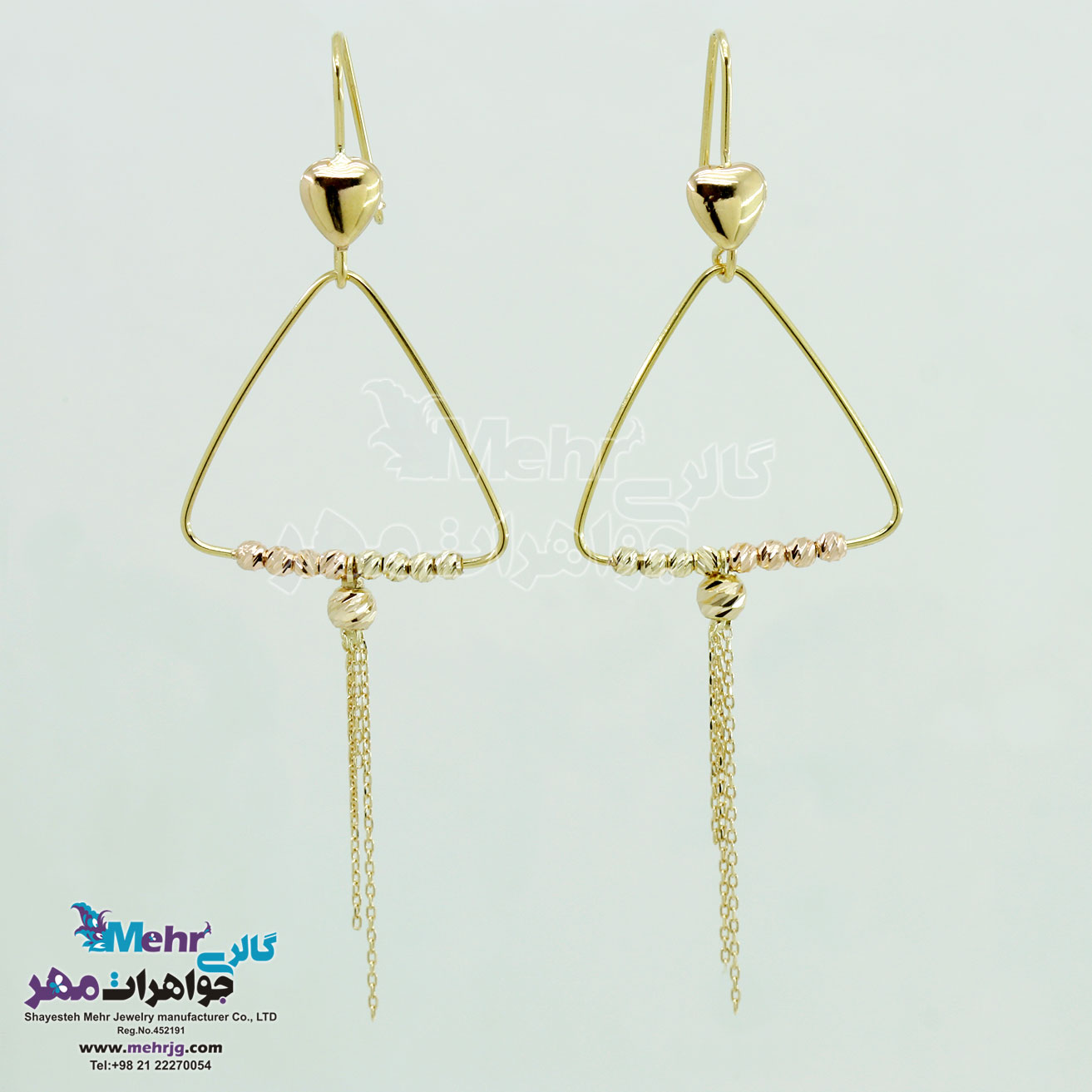 گوشواره طلا - طرح هندسی