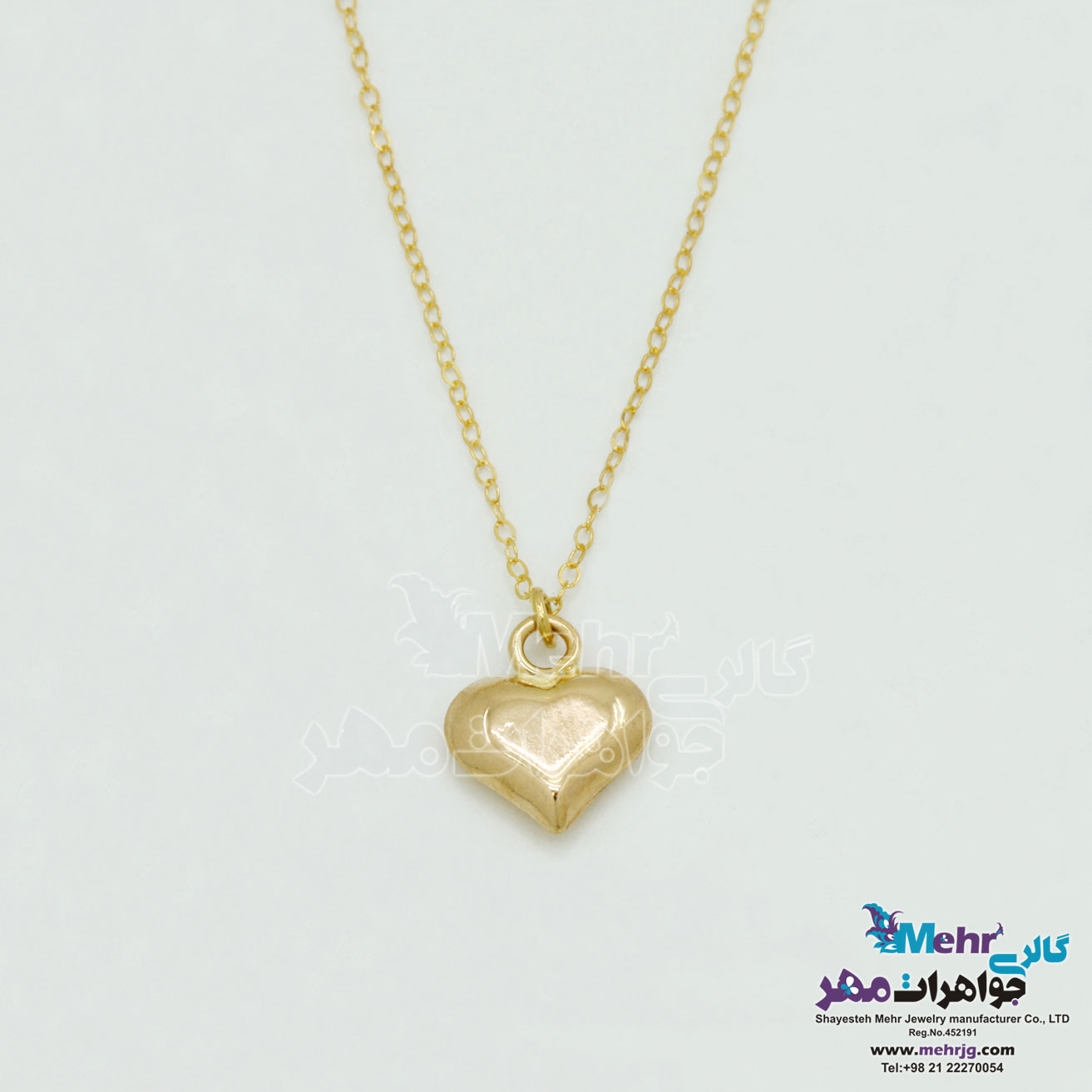 گردنبند طلا - طرح قلب