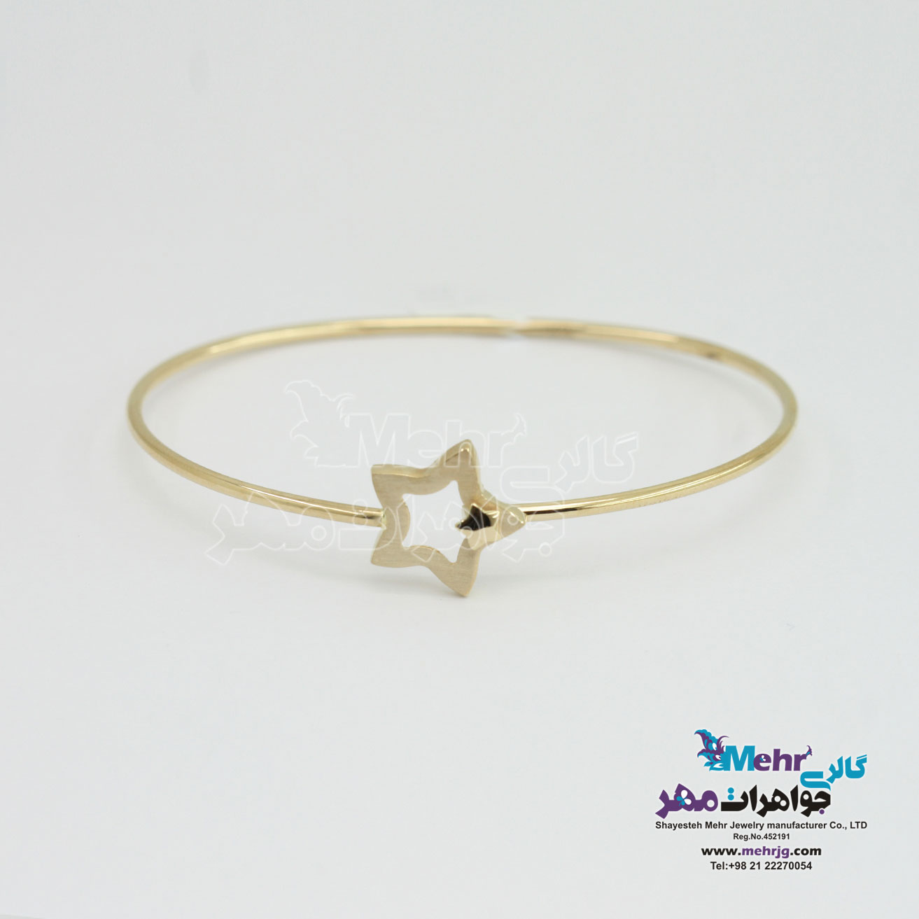 دستبند النگویی طلا - طرح ستاره