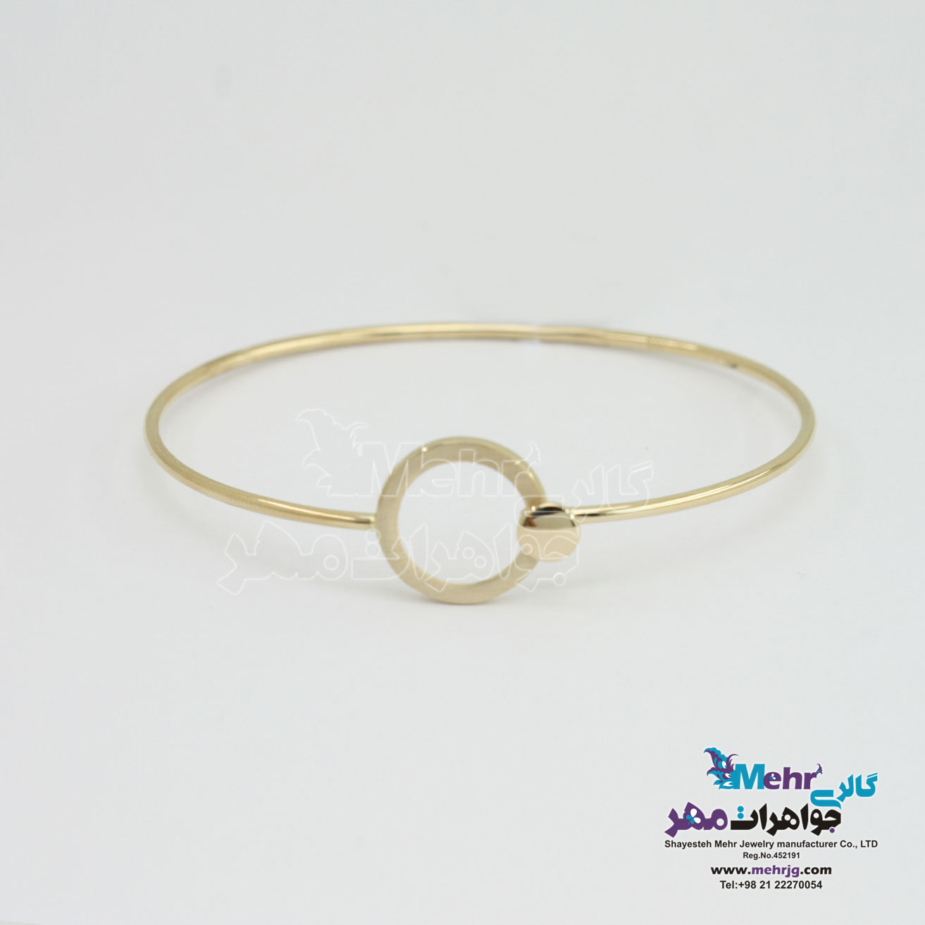 دستبند النگویی طلا - طرح هندسی