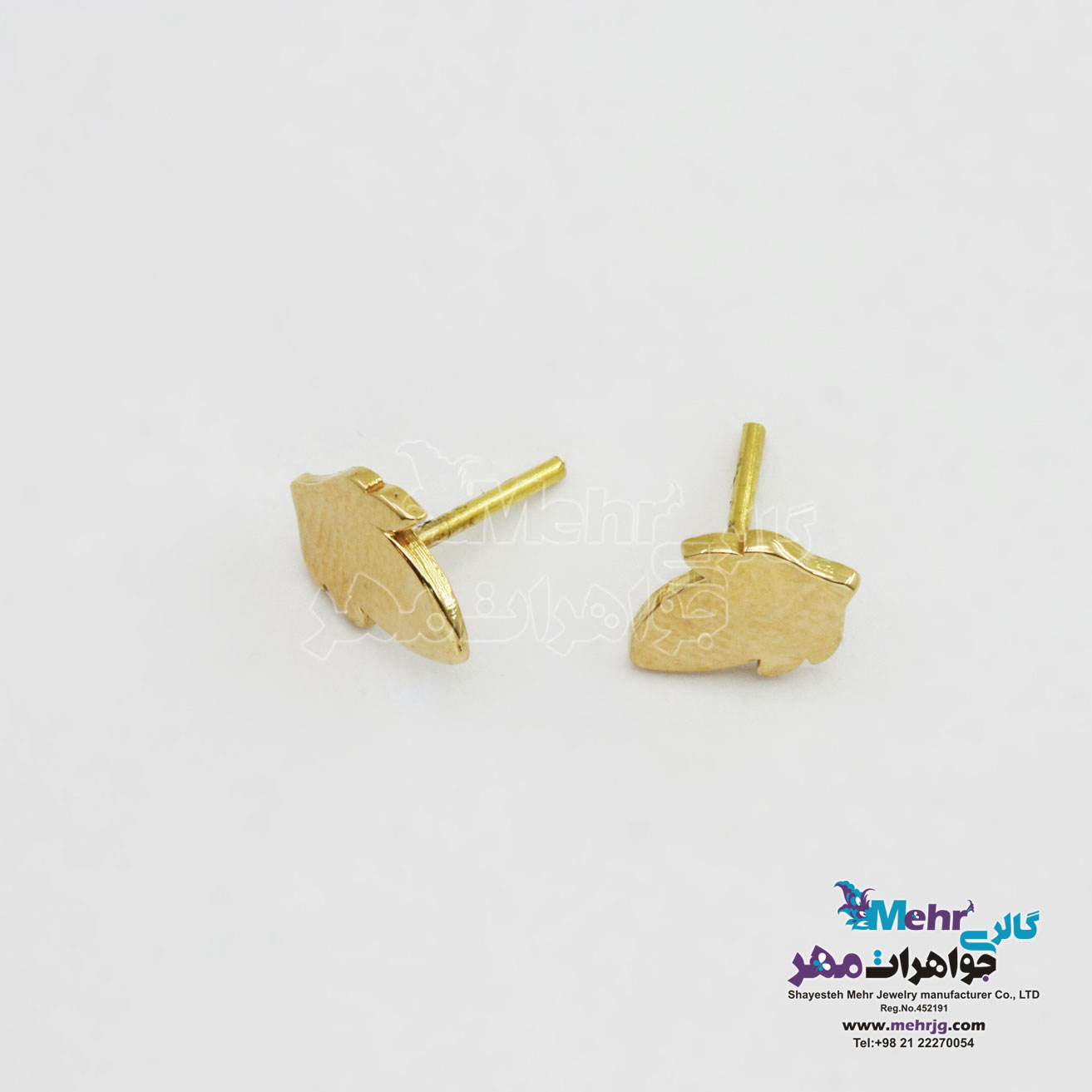 گوشواره طلا - طرح برگ