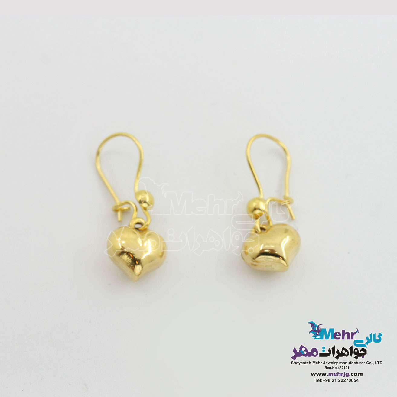 گوشواره طلا - طرح قلب