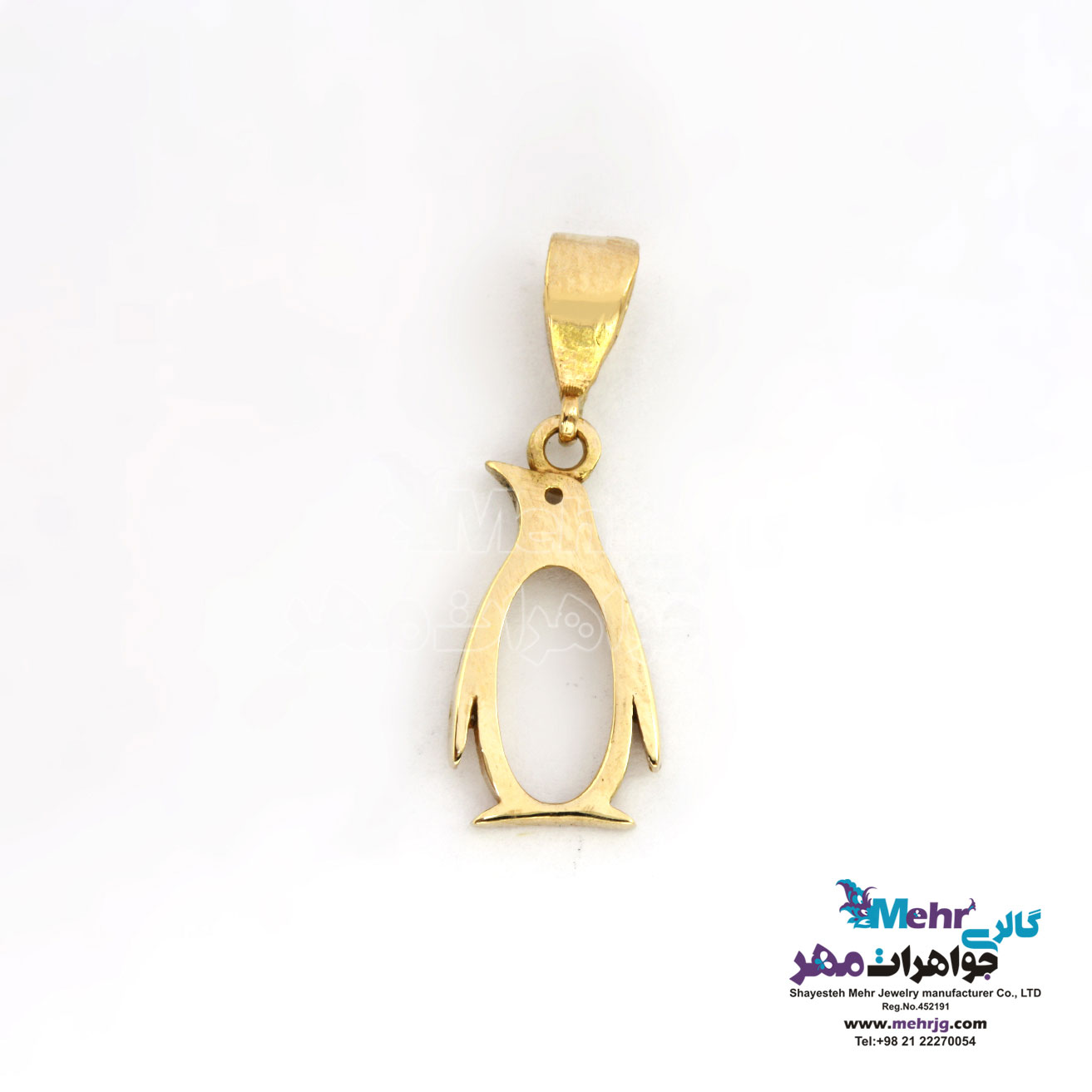 آویز طلا - طرح پنگوئن