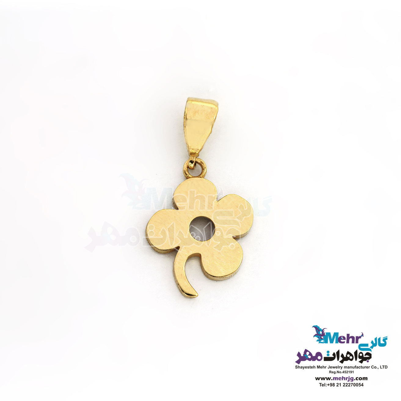 آویز طلا - طرح گل