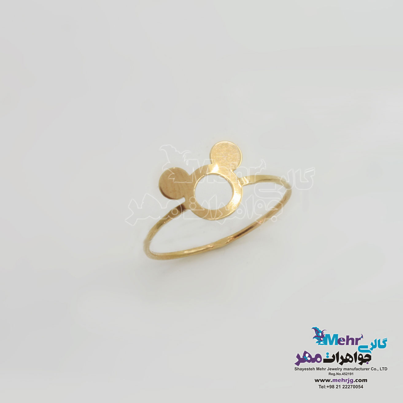 انگشتر طلا - طرح میکی موس