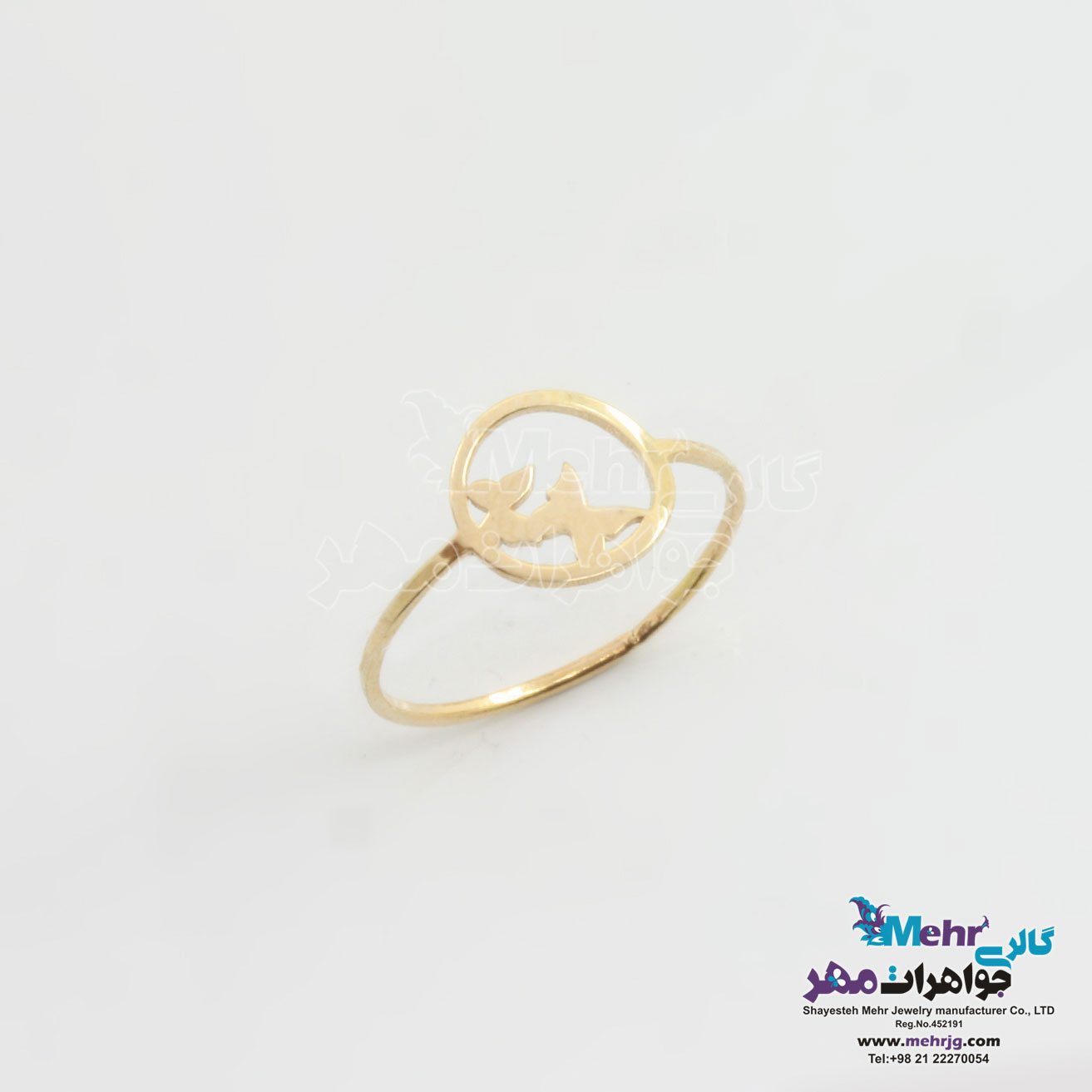 انگشتر طلا - طرح پروانه