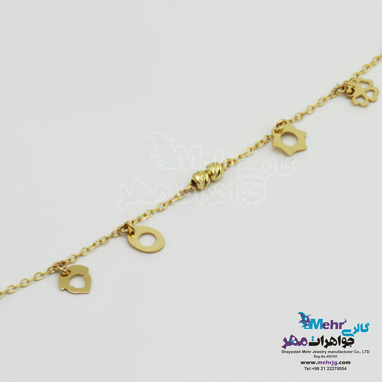 دستبند طلا - طرح هندسی