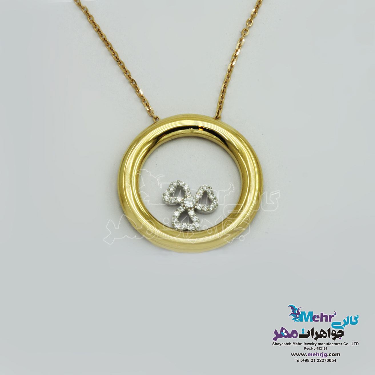 گردنبند طلا - طرح گل