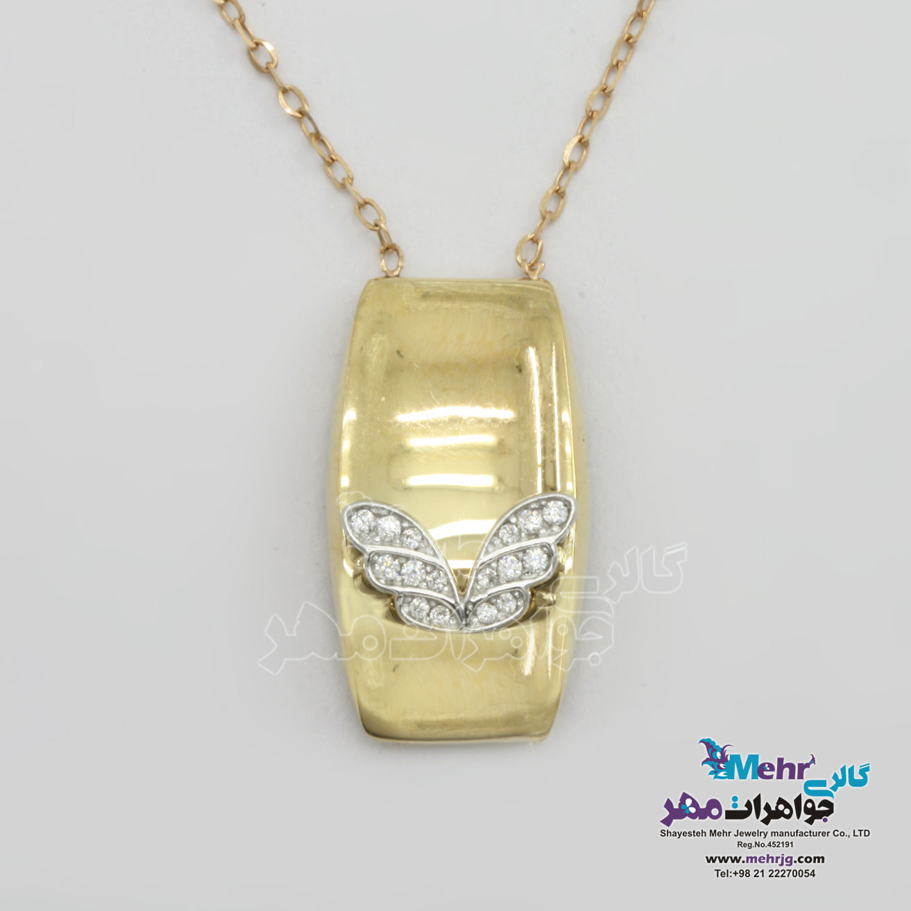 گردنبند طلا - طرح پروانه