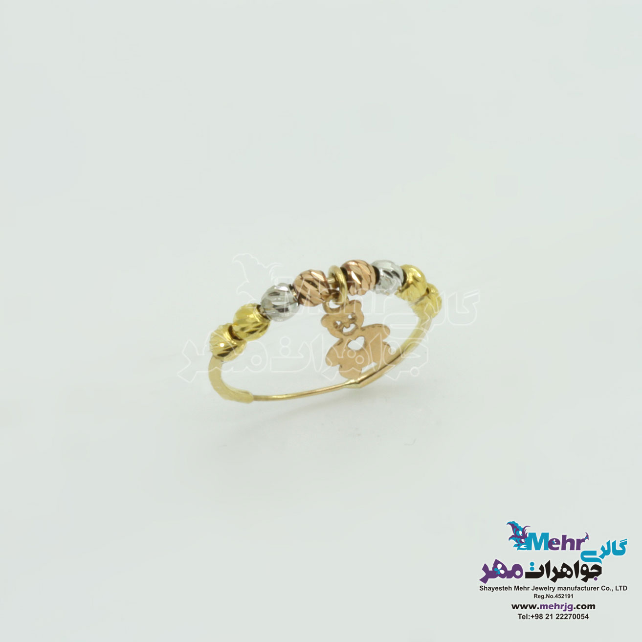 انگشتر طلا - طرح گوی تراش
