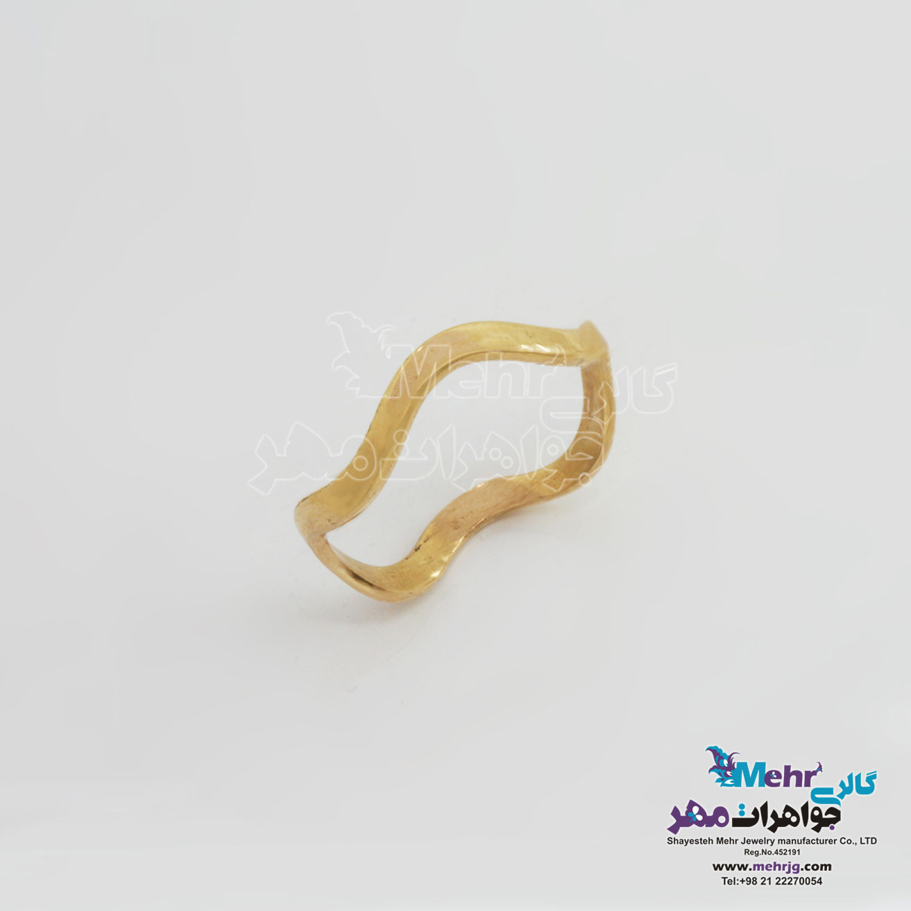 انگشتر طلا - طرح موج