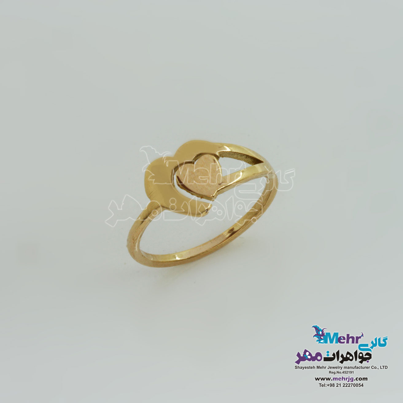 انگشتر طلا - طرح قلب