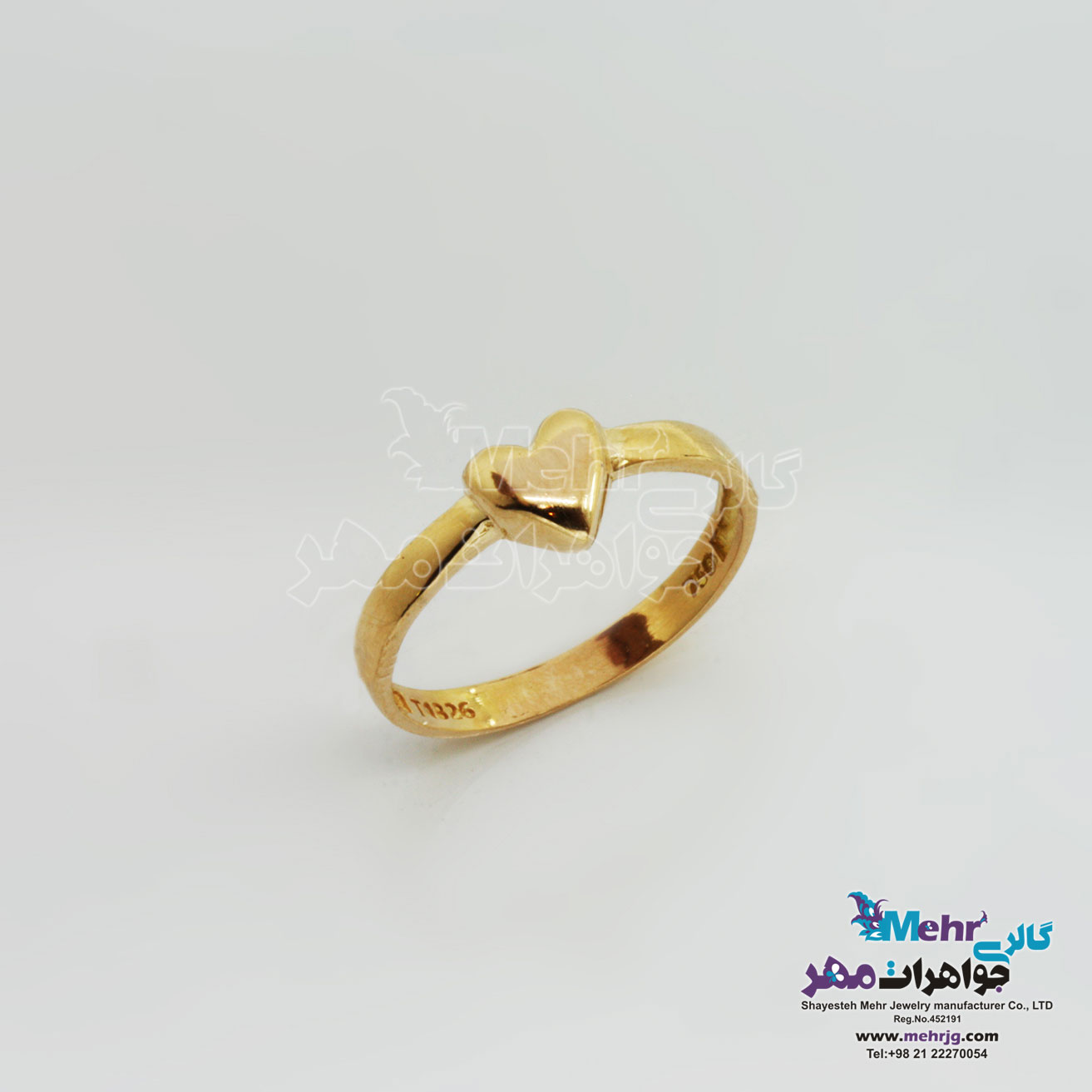 انگشتر طلا - طرح قلب