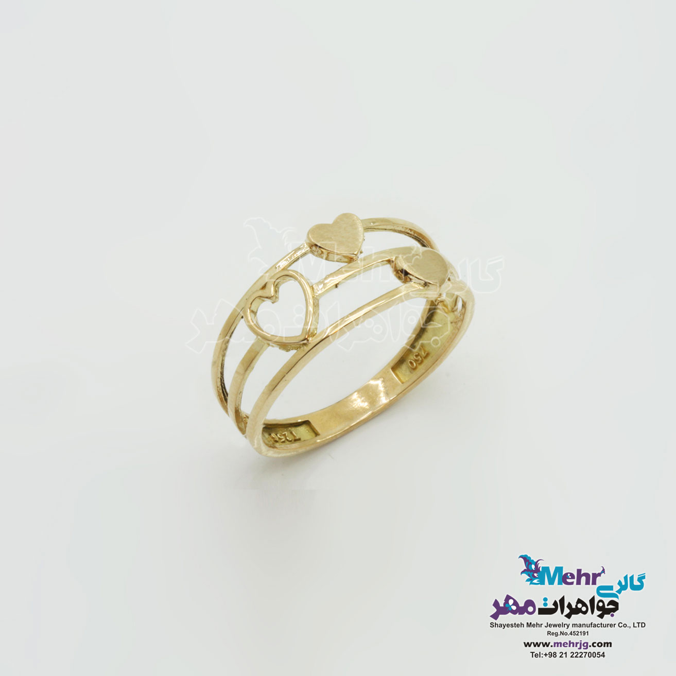 انگشتر طلا - طرح قلب