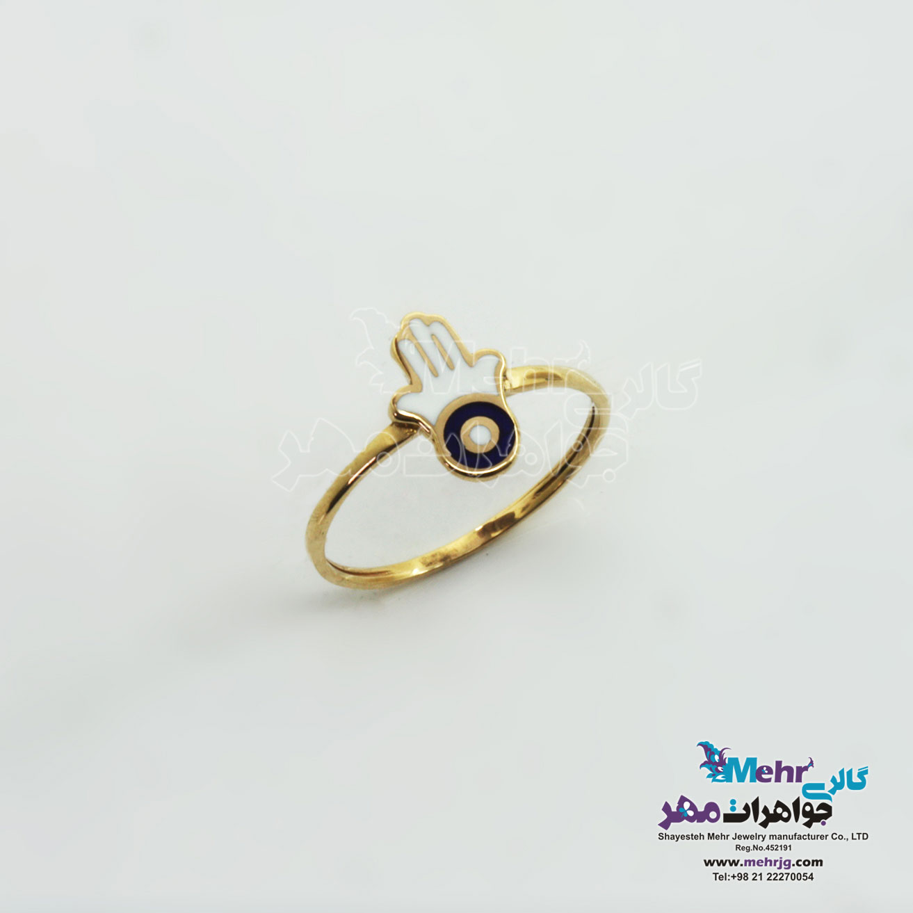 انگشتر طلا - طرح دست همسا