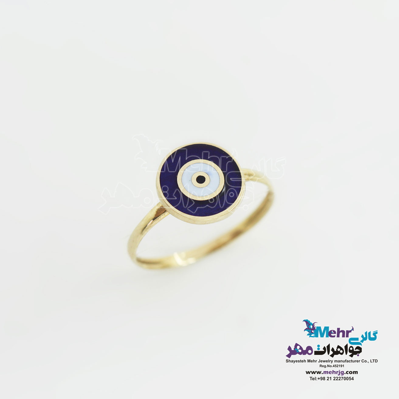 انگشتر طلا - طرح چشم نظر