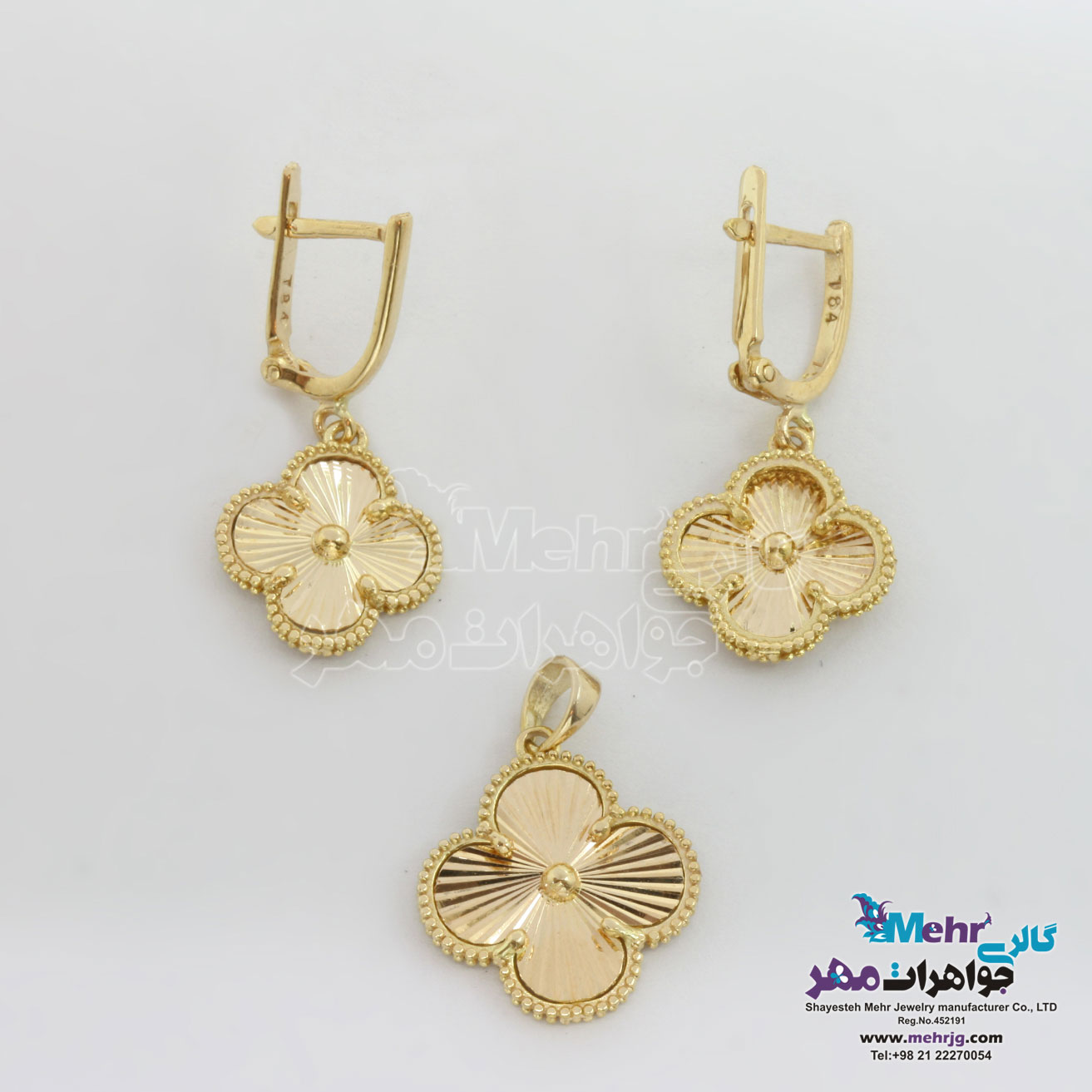 نیم ست طلا - آویز و گوشواره - طرح ونکلیف