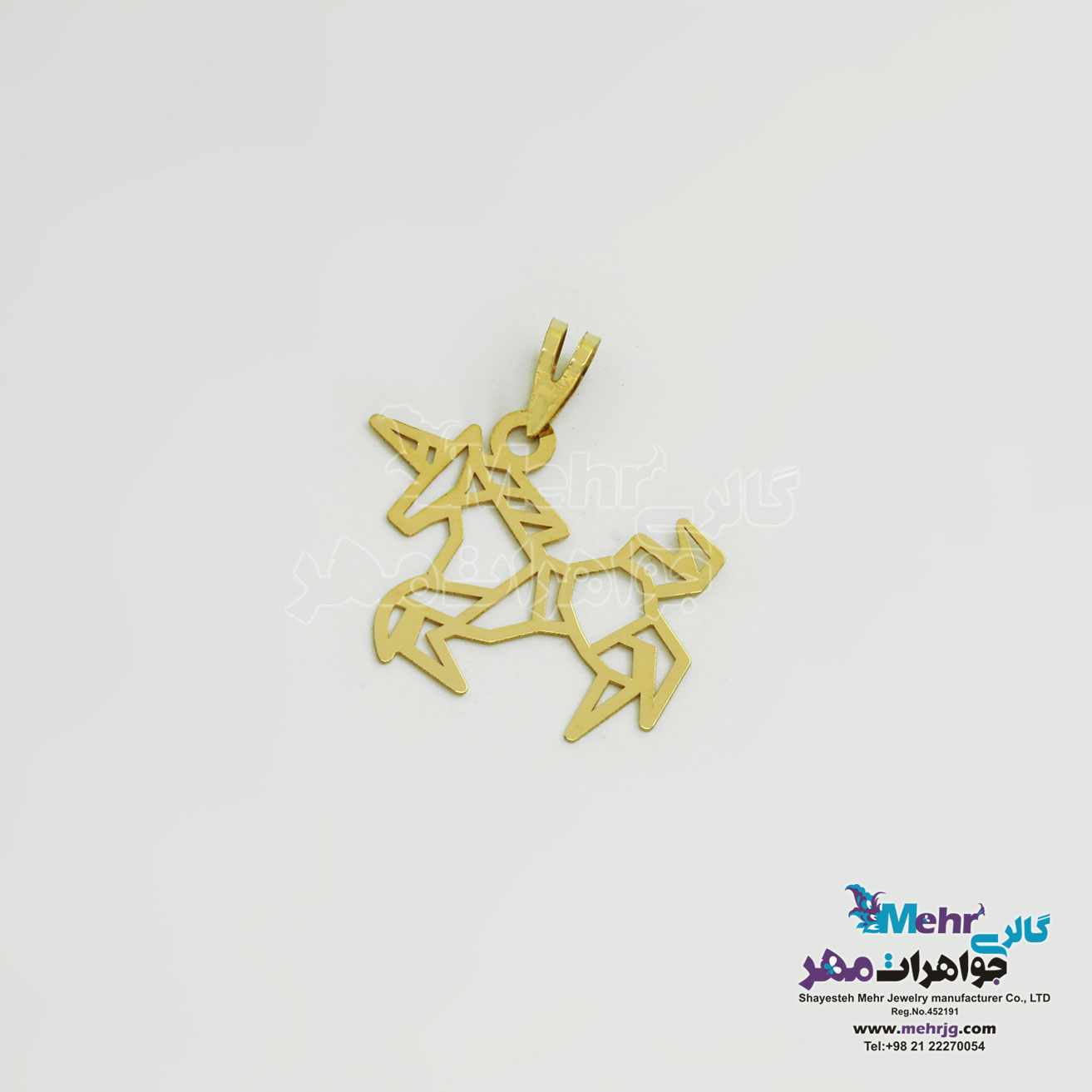 آویز طلا - طرح اسب